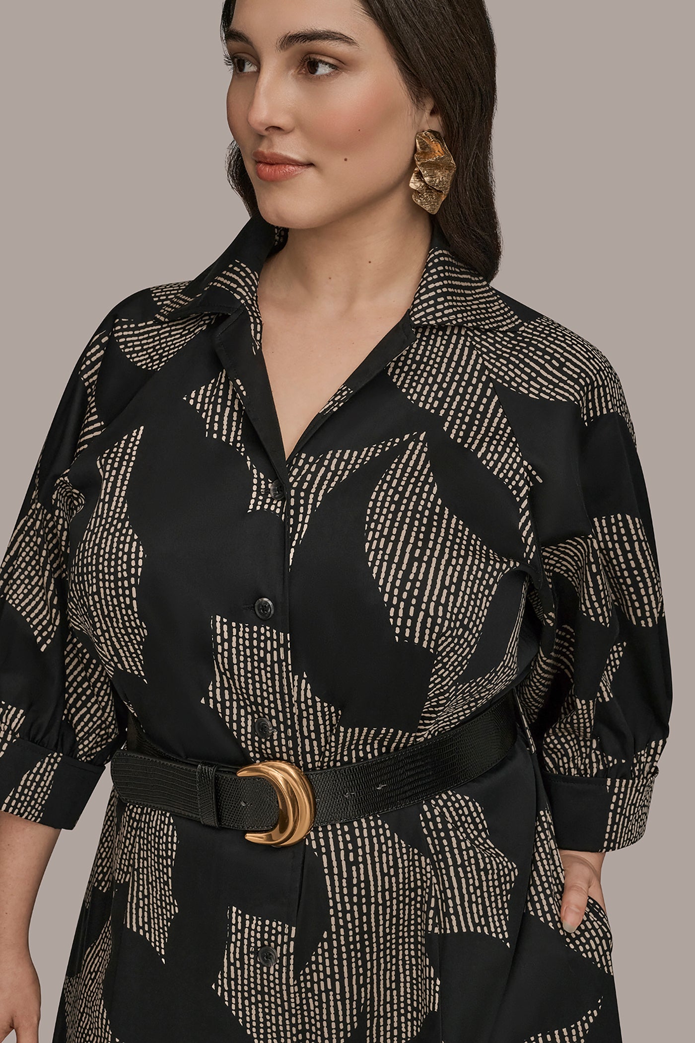 COTTON FLORAL MIDI SHIRT DRESS VIEW 15 | Dresses & Jumpsuits