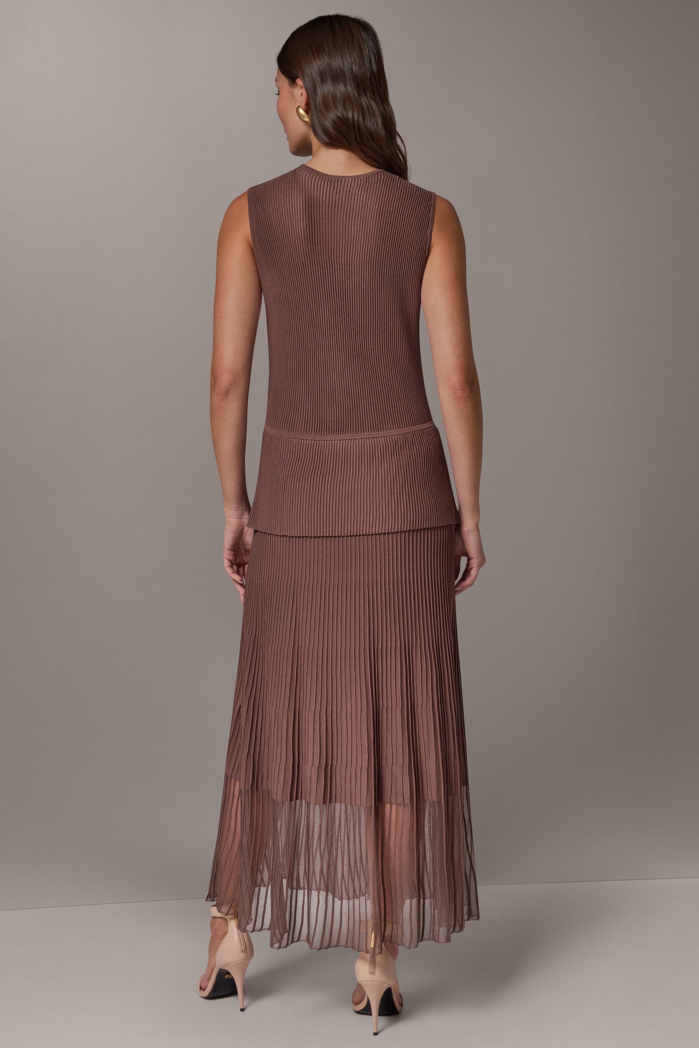 LAYERED MIDI SWEATER DRESS VIEW 2