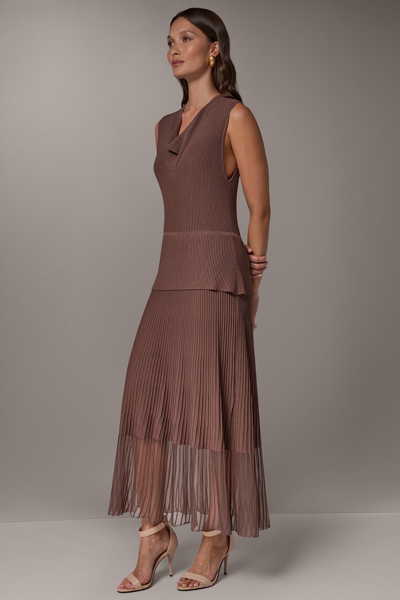 LAYERED MIDI SWEATER DRESS VIEW 3