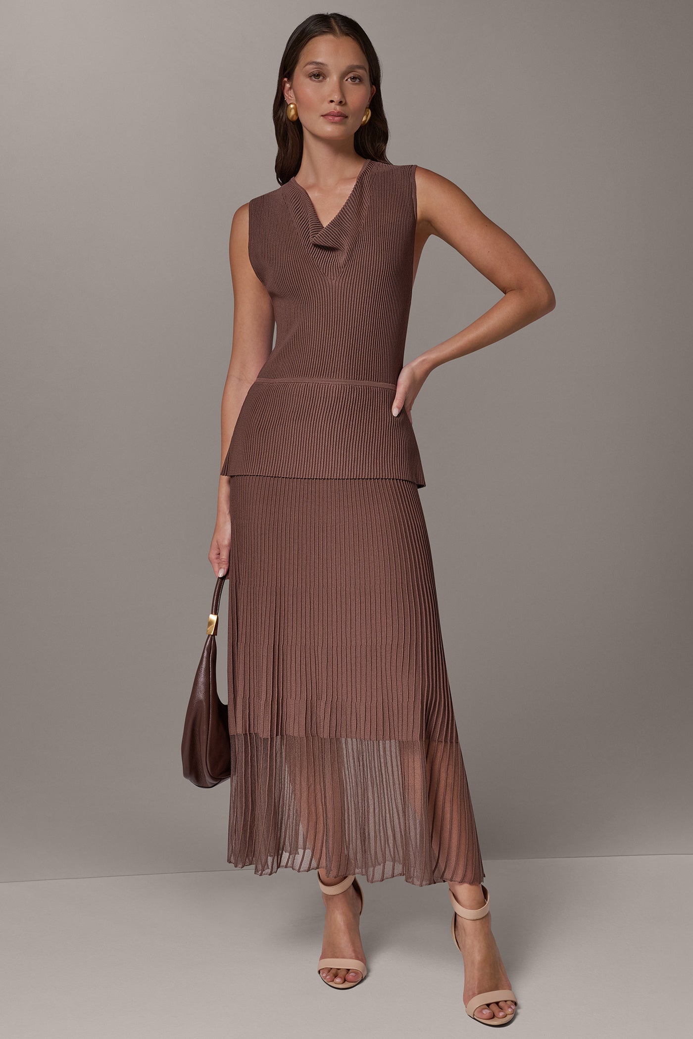 LAYERED MIDI SWEATER DRESS VIEW 7