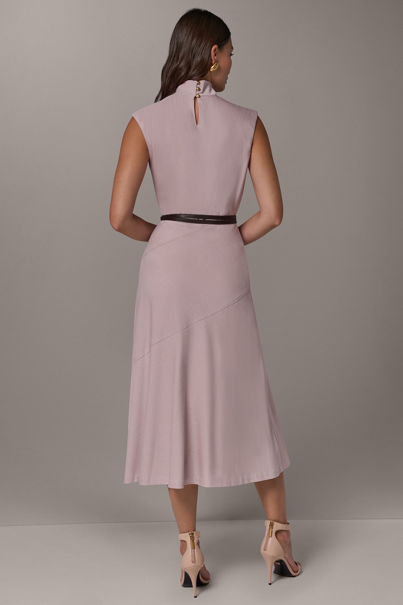 HIGH MOCK NECK MIDI DRESS VIEW 3 | Private offer