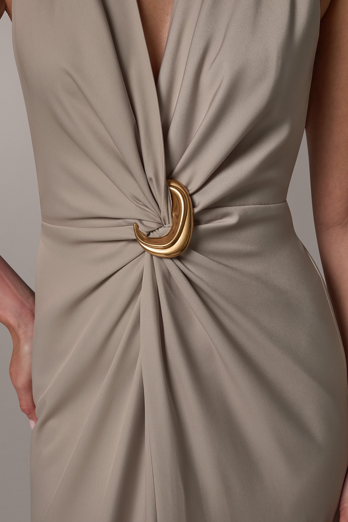 SATIN TWIST FRONT GOWN VIEW 8 | Dresses & Jumpsuits