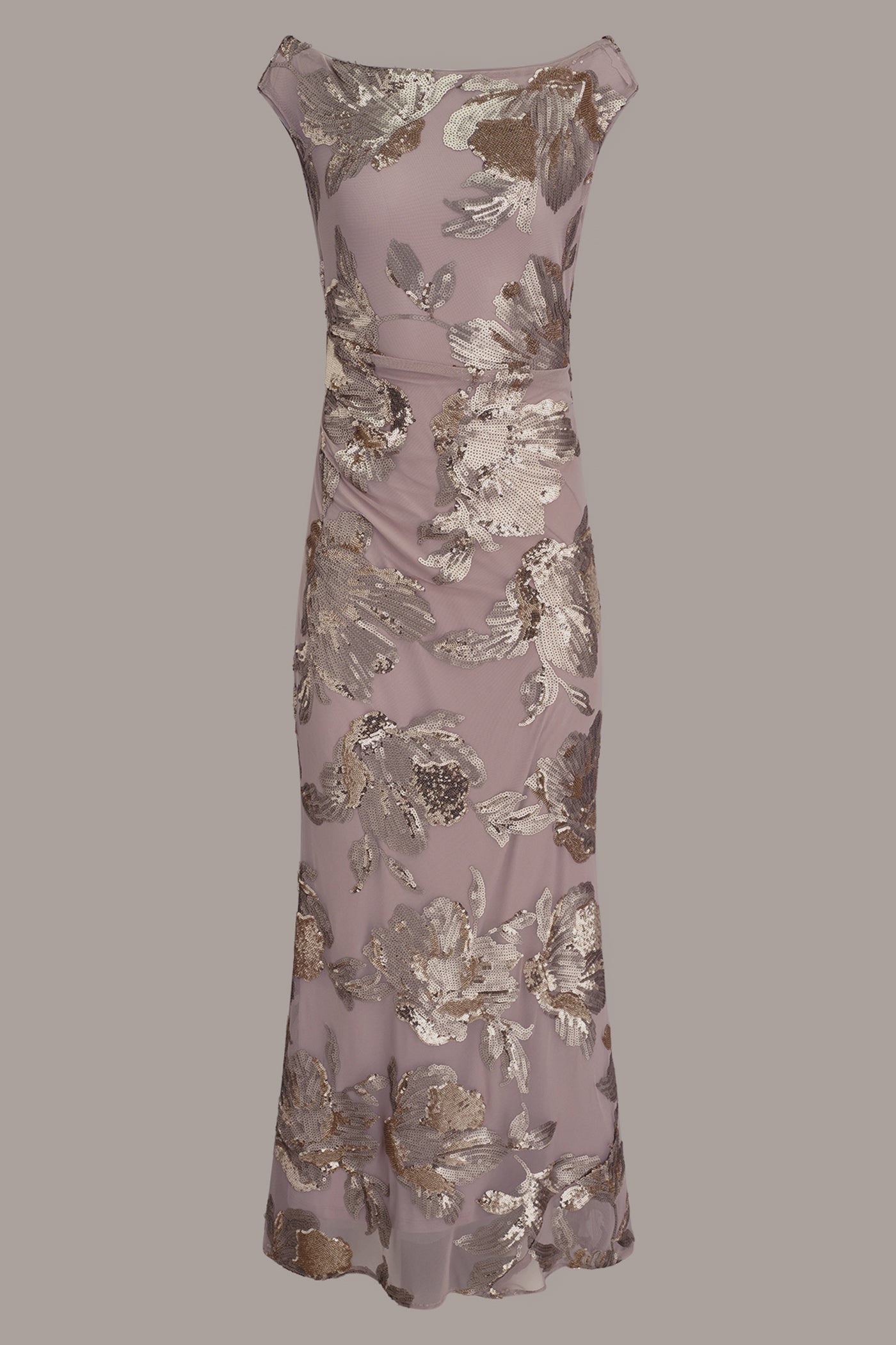 SEQUIN FLORAL ASYMMETRIC GOWN VIEW 9 | Dresses & Jumpsuits