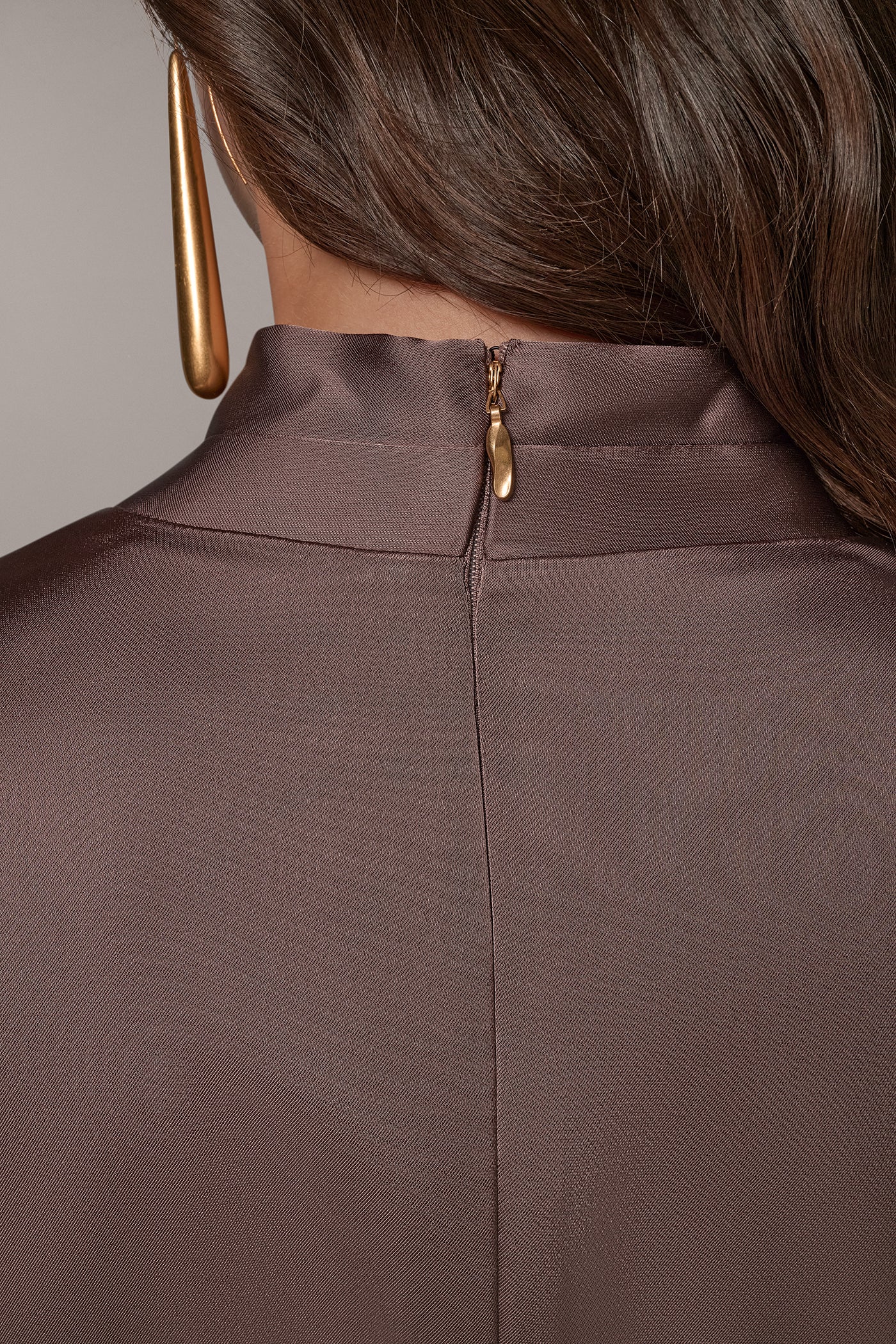 SATIN DRAPE WRAP-EFFECT SHEATH VIEW 5 | Holiday Collection