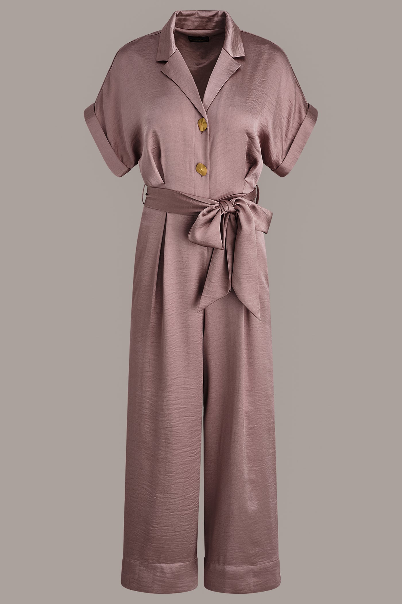 SATIN WIDE-LEG ANKLE JUMPSUIT VIEW 9