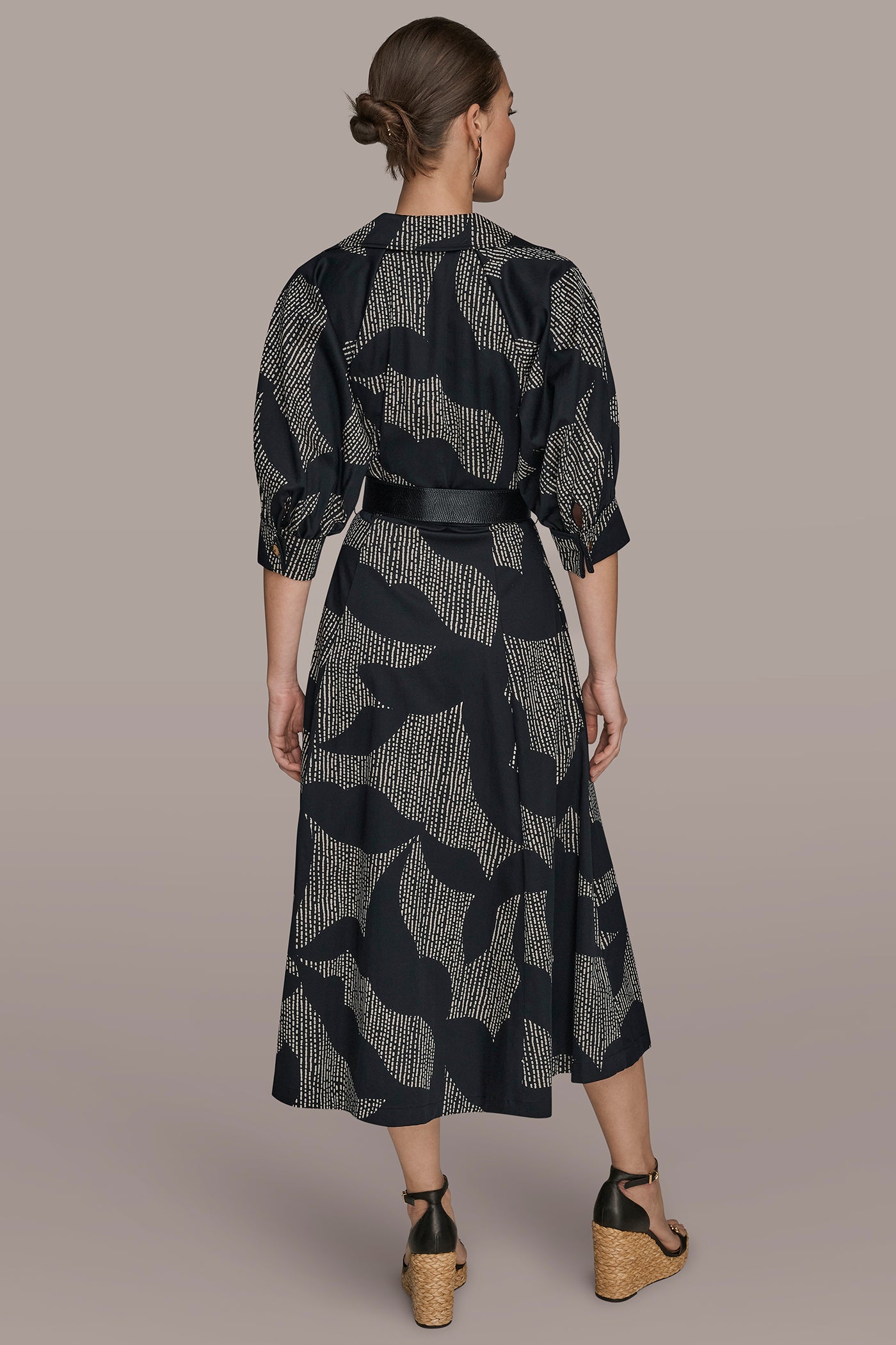 COTTON FLORAL MIDI SHIRT DRESS | View 2 | Dresses & Jumpsuits