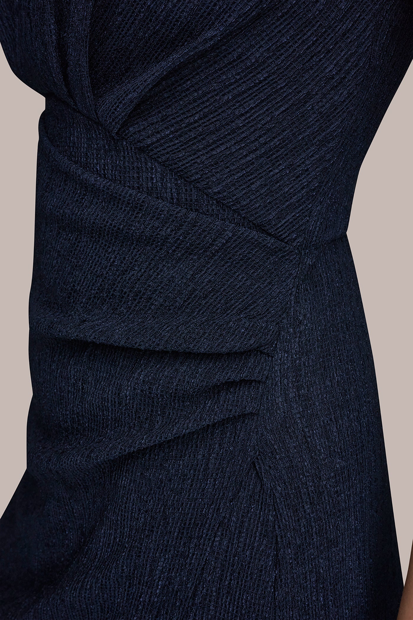 CRINKLED SLEEVELESS RUCHED MIDI DRESS VIEW 5 | New Arrivals