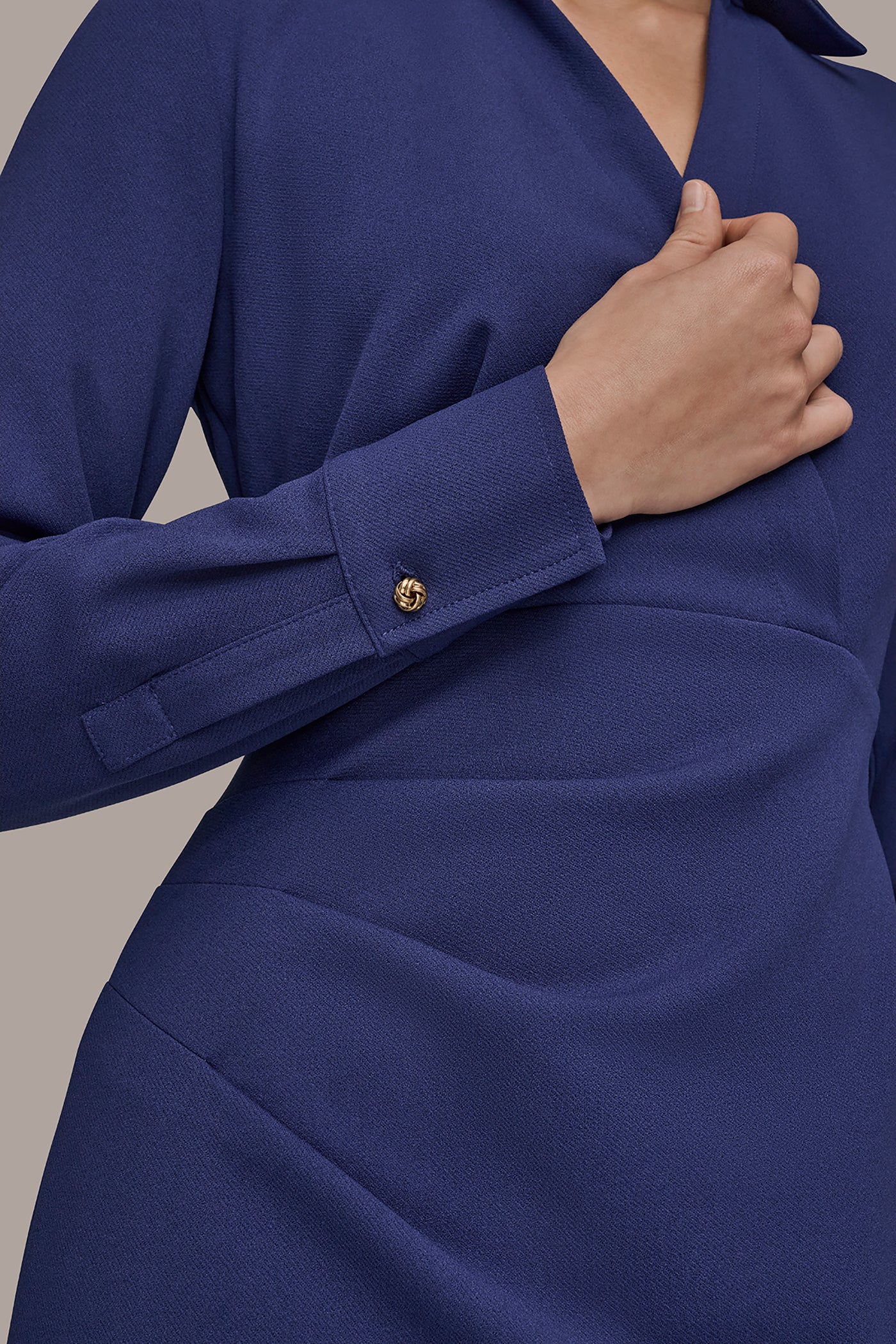 LONG SLEEVE WRAP-EFFECT MIDI SHIRT DRESS VIEW 5 | Dresses & Jumpsuits