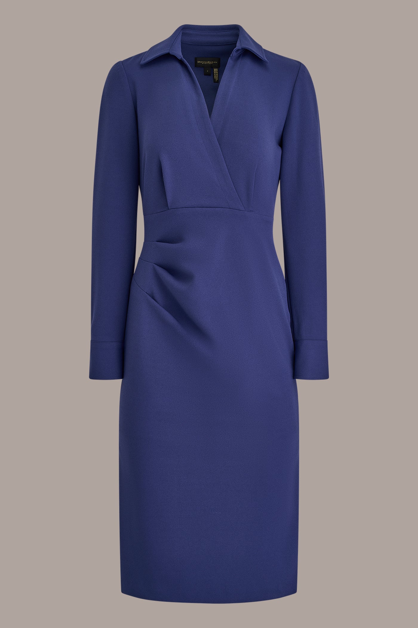 LONG SLEEVE WRAP-EFFECT MIDI SHIRT DRESS VIEW 8 | Dresses & Jumpsuits