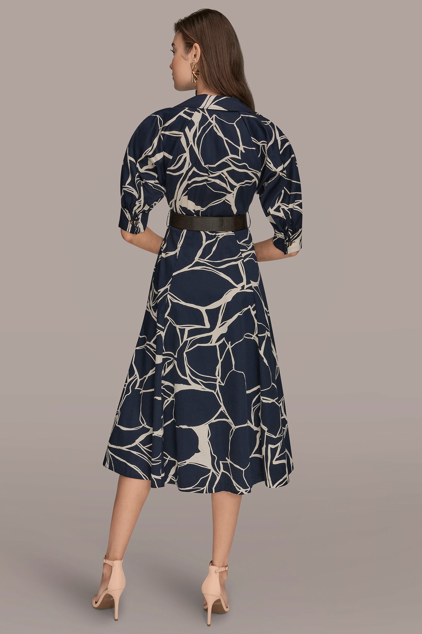COTTON PRINTED MIDI SHIRT DRESS | View 2 | Dresses & Jumpsuits