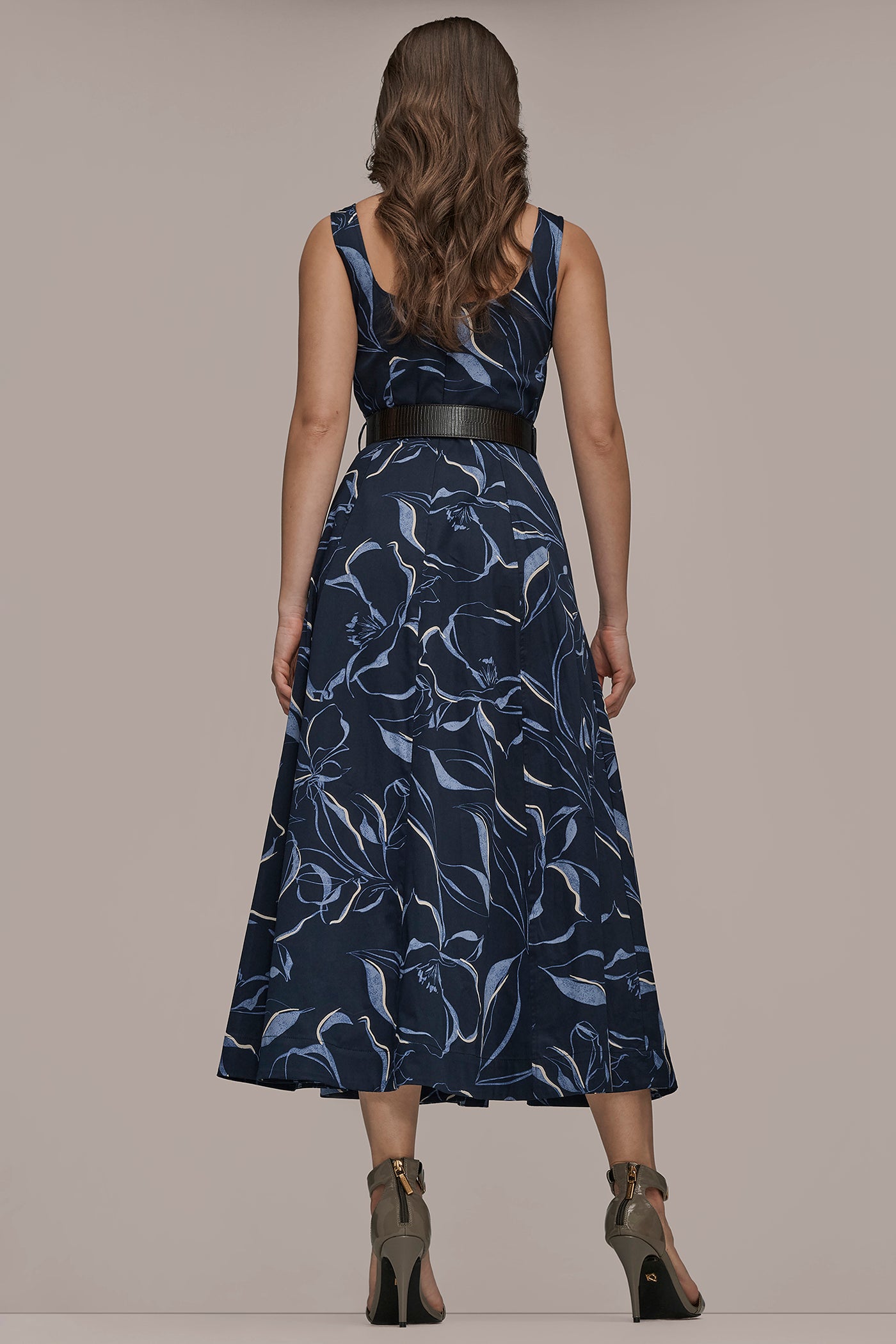 COTTON FLORAL SQUARE-NECK MIDI DRESS VIEW 8 | Dresses & Jumpsuits