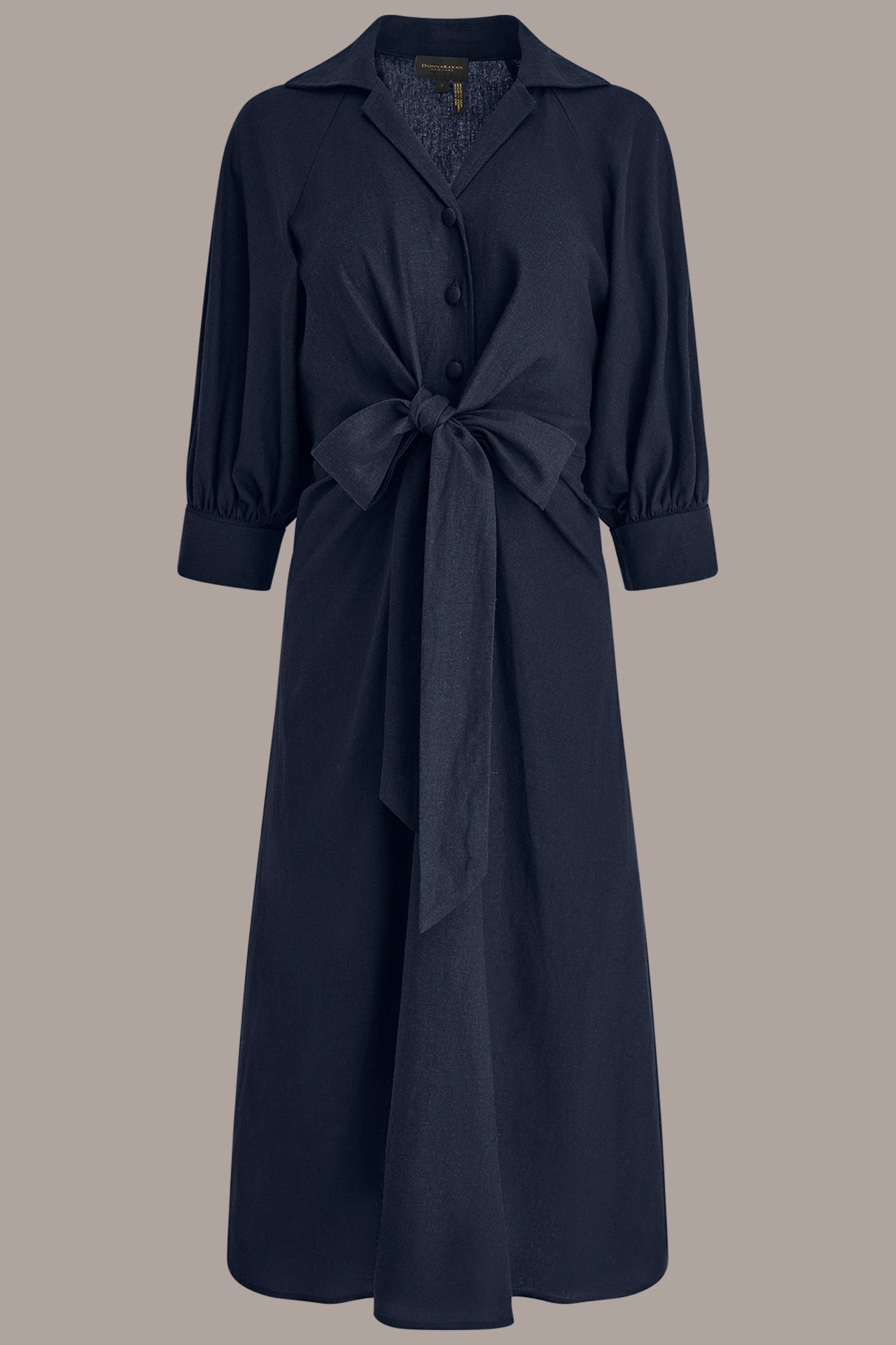 LINEN-BLEND PUFF SLEEVE MIDI SHIRT DRESS VIEW 8 | Dresses & Jumpsuits