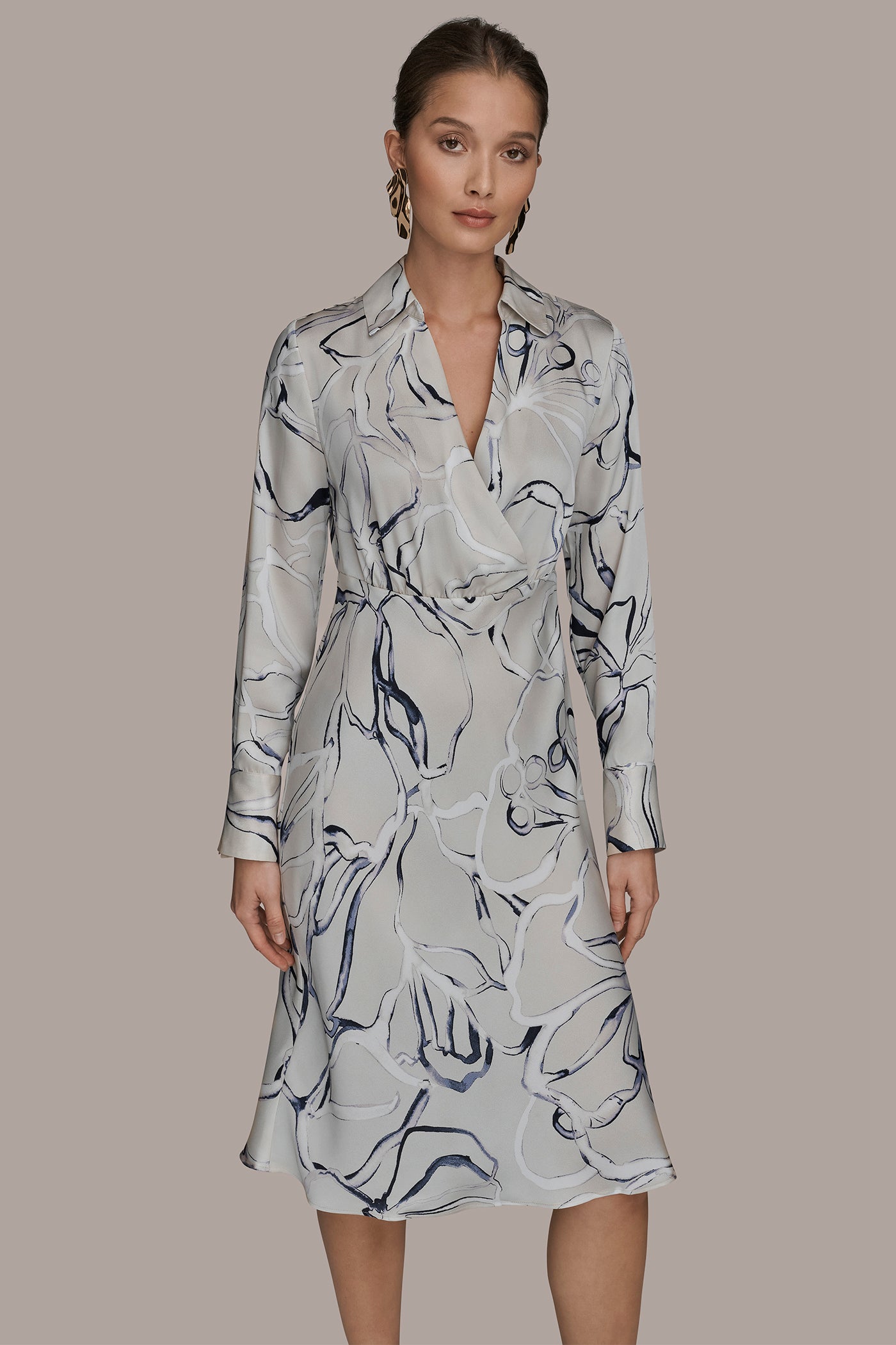 COTTON PRINTED MIDI SHIRT DRESS VIEW 4 | Dresses & Jumpsuits