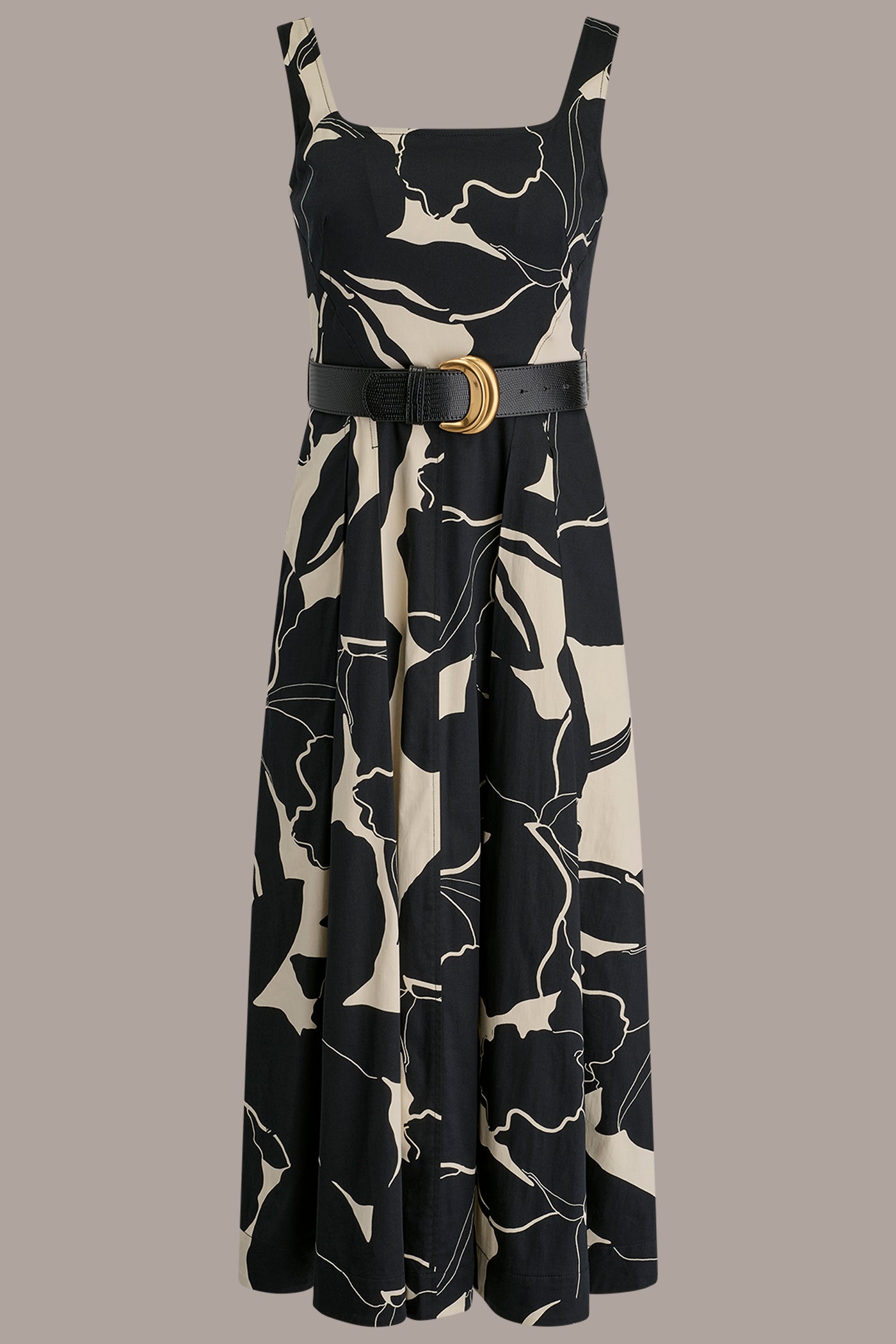 SLEEVELESS SQUARE NECK A LINE MIDI VIEW 7 | Dresses & Jumpsuits