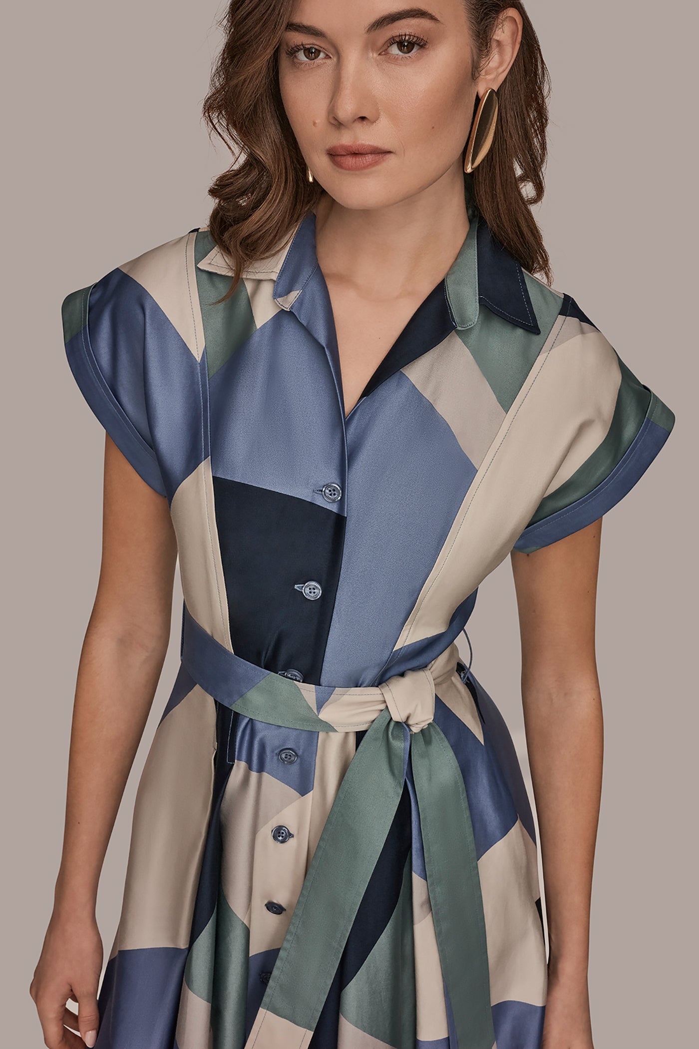 COTTON PRINTED MIDI SHIRT DRESS VIEW 4 | Dresses & Jumpsuits