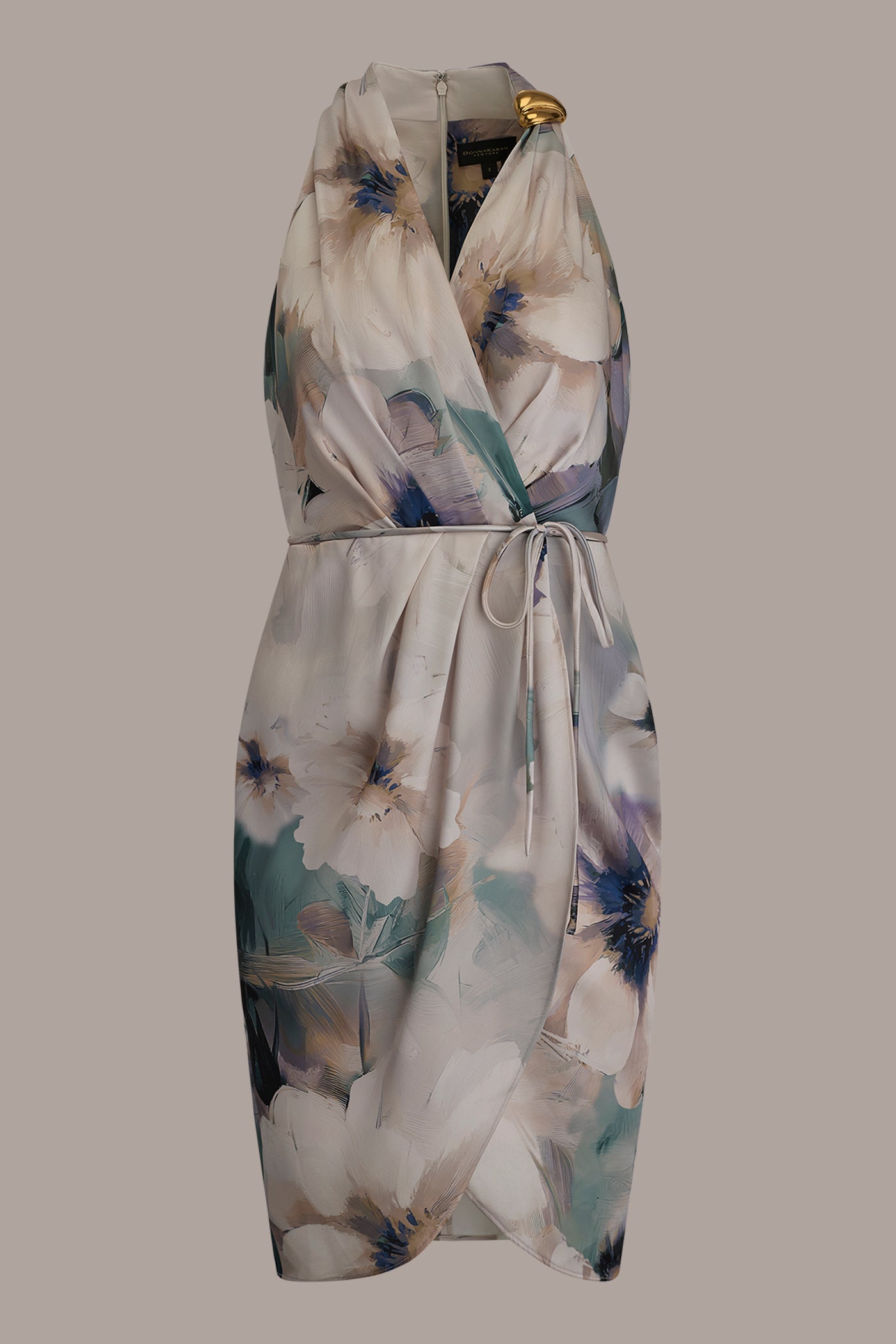 FLORAL SLEEVELESS WRAP-EFFECT MIDI DRESS VIEW 8 | Dresses & Jumpsuits