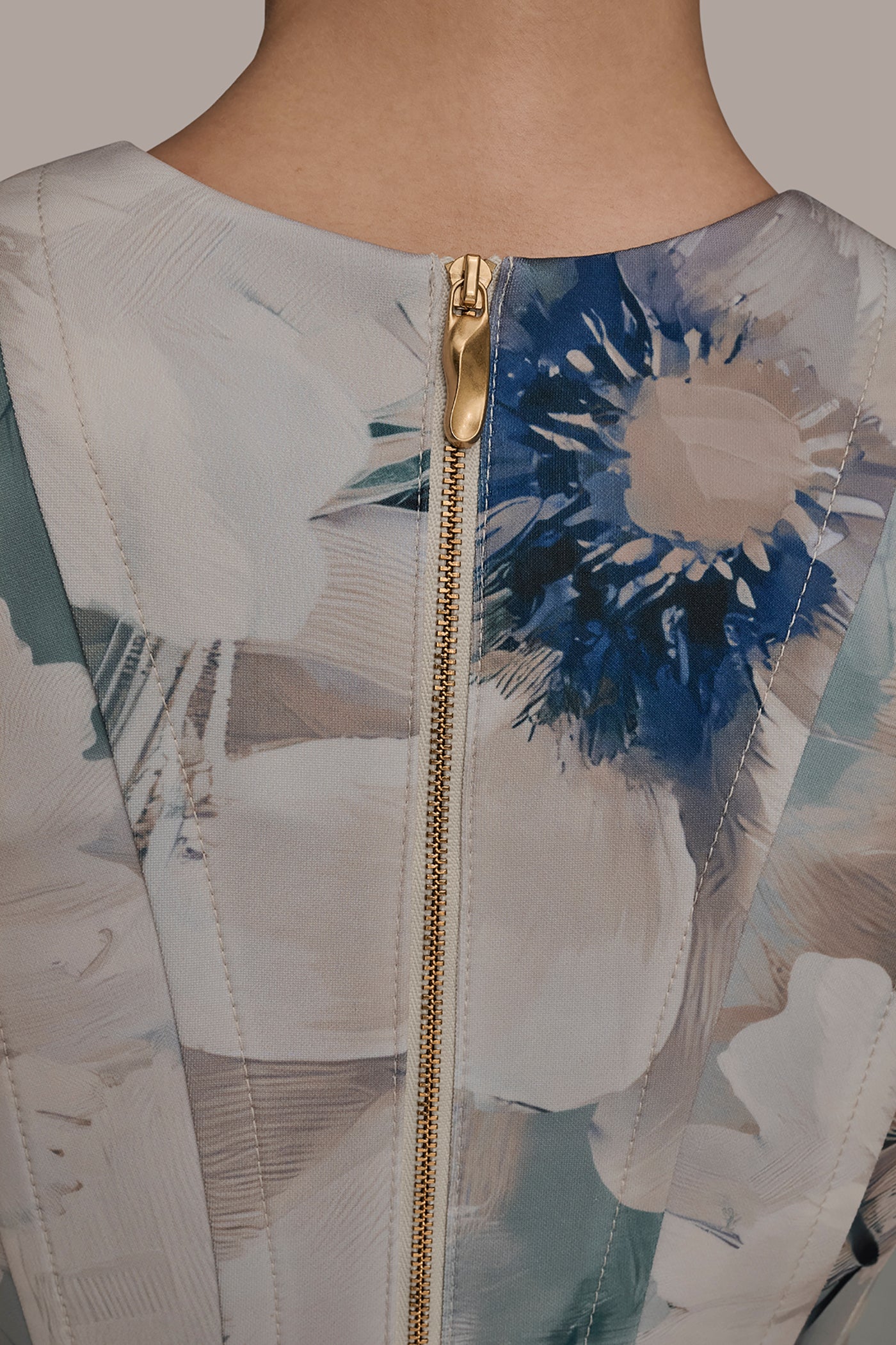 FLORAL SLEEVELESS MIDI DRESS VIEW 6 | Cocktail & Party