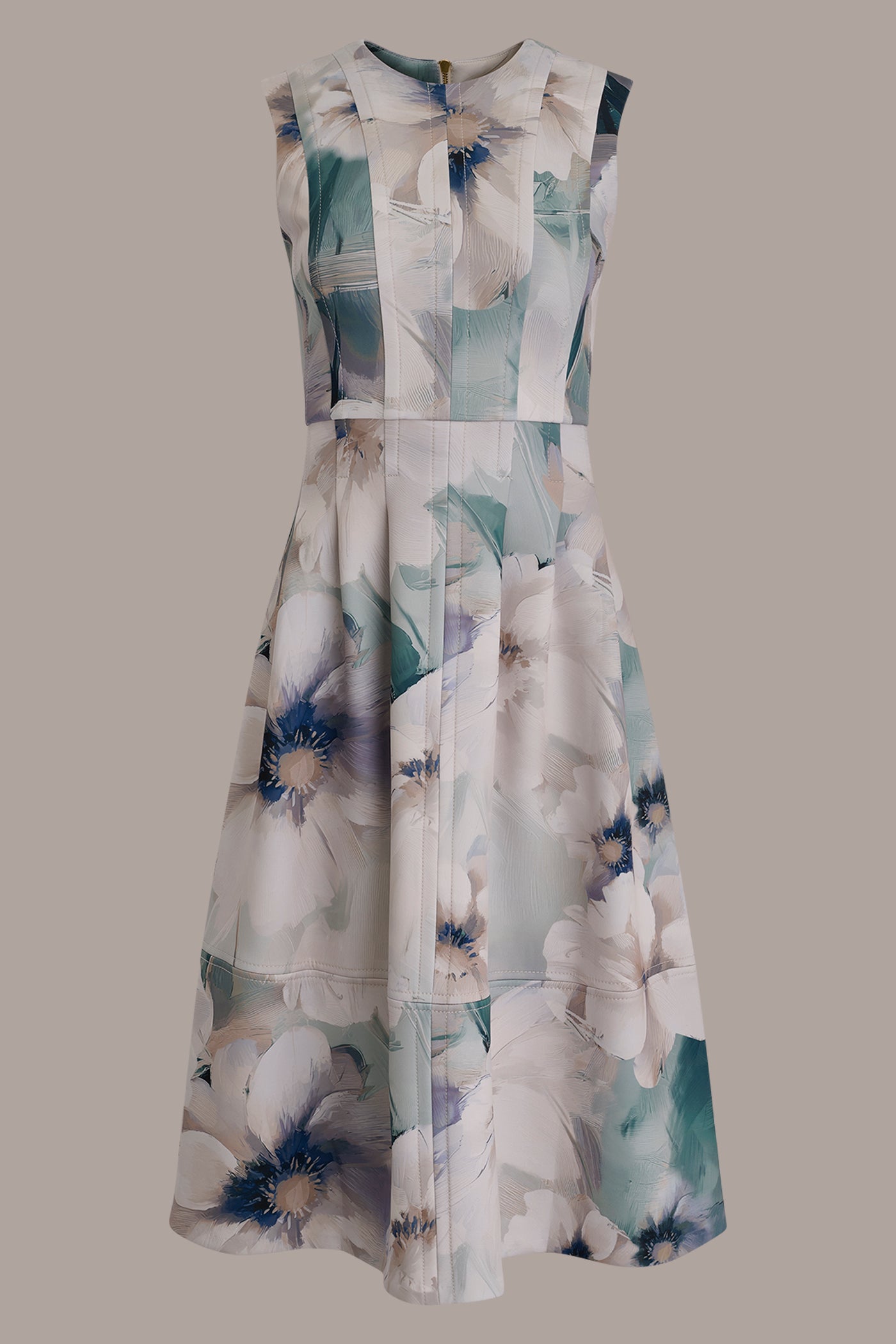 FLORAL SLEEVELESS MIDI DRESS VIEW 18 | Cocktail & Party