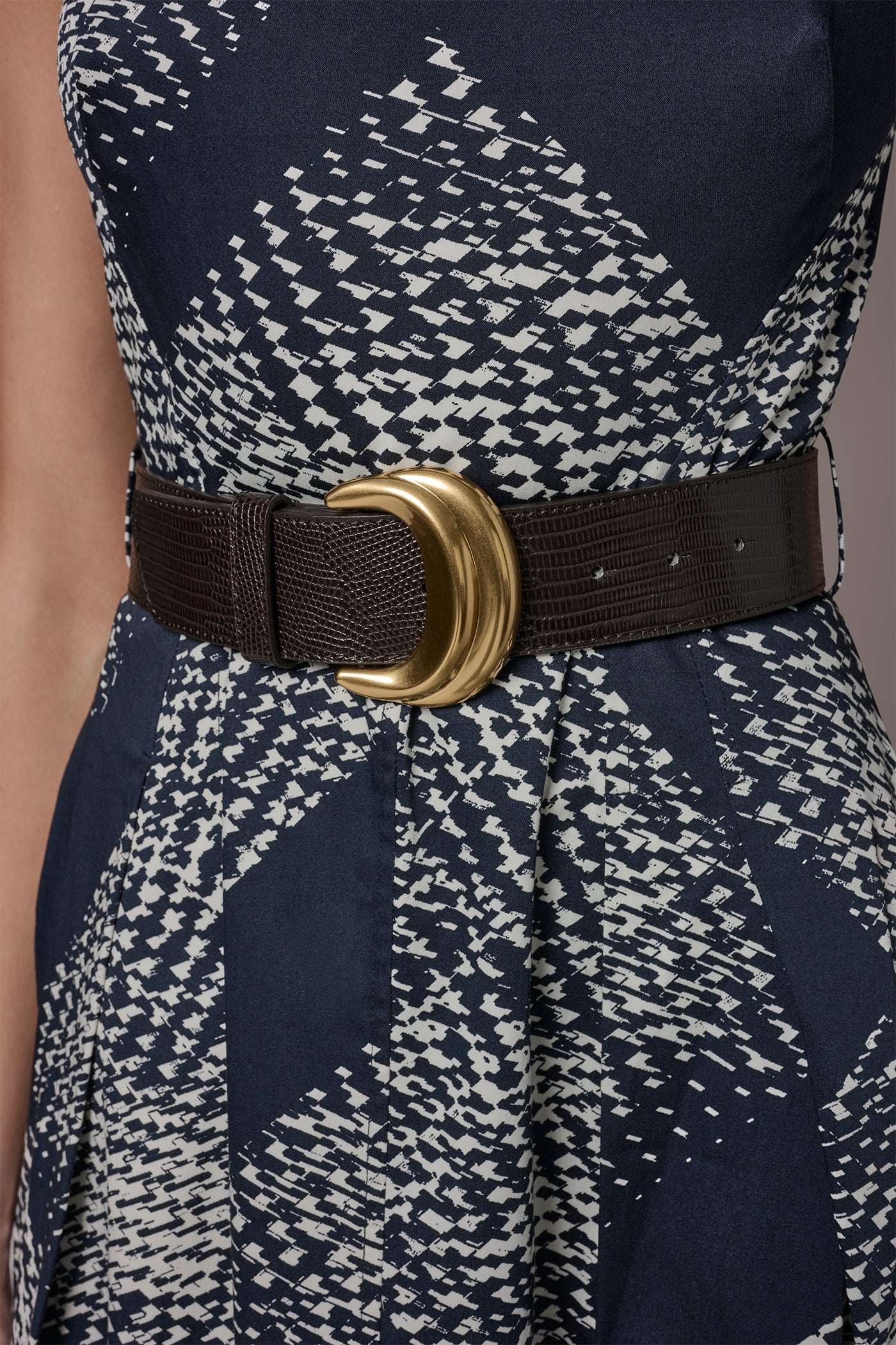 STRETCH-COTTON SLEEVELESS PRINTED MIDI DRESS VIEW 6 | New Dresses