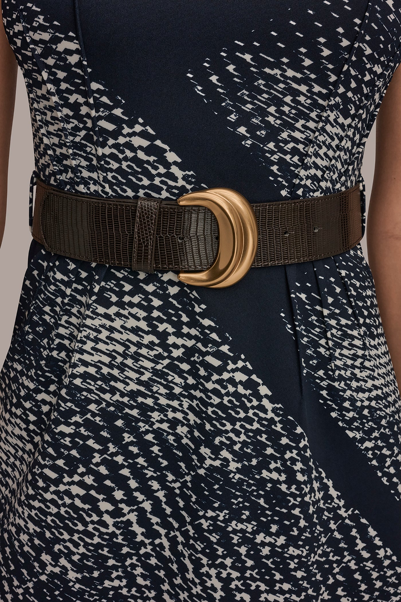 SLEEVELESS PRINTED A-LINE DRESS VIEW 5 | New Dresses