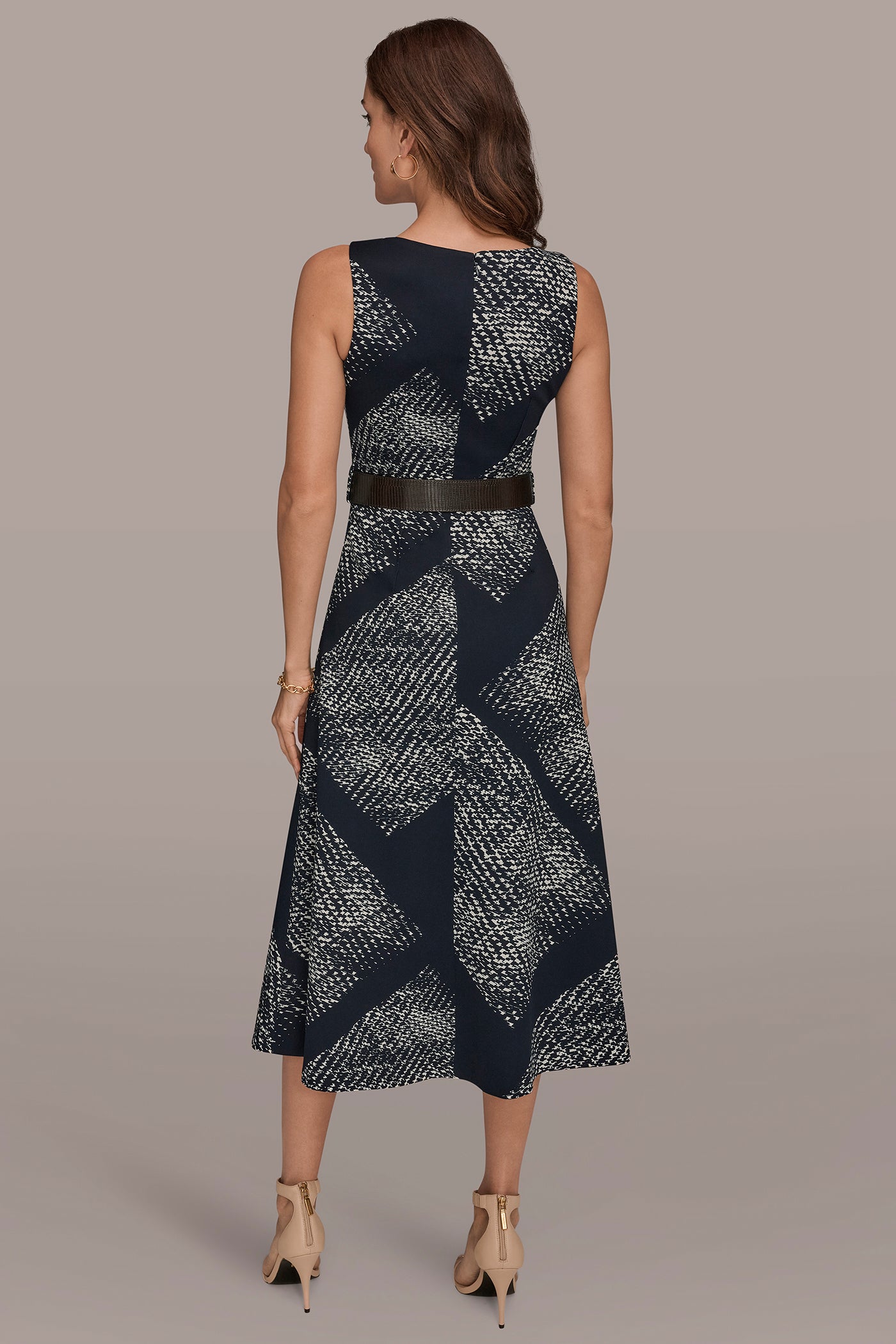 SLEEVELESS PRINTED A-LINE DRESS | View 2 | New Dresses
