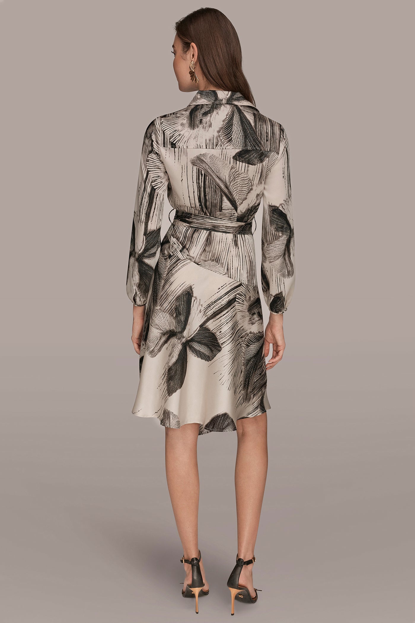 Floral Asymmetric Midi A Line Shirt Dress | Shirt Dress