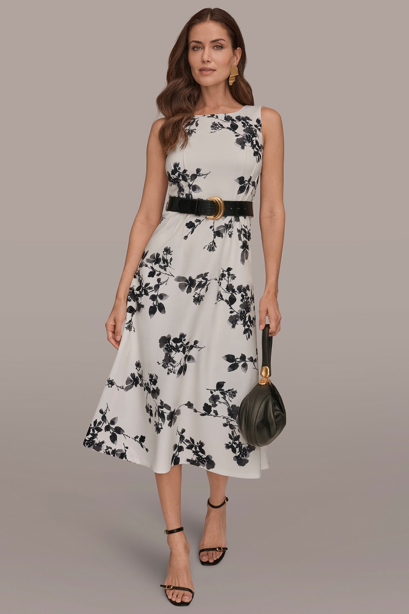 SLEEVELESS FLORAL A-LINE DRESS VIEW 7 | New Dresses