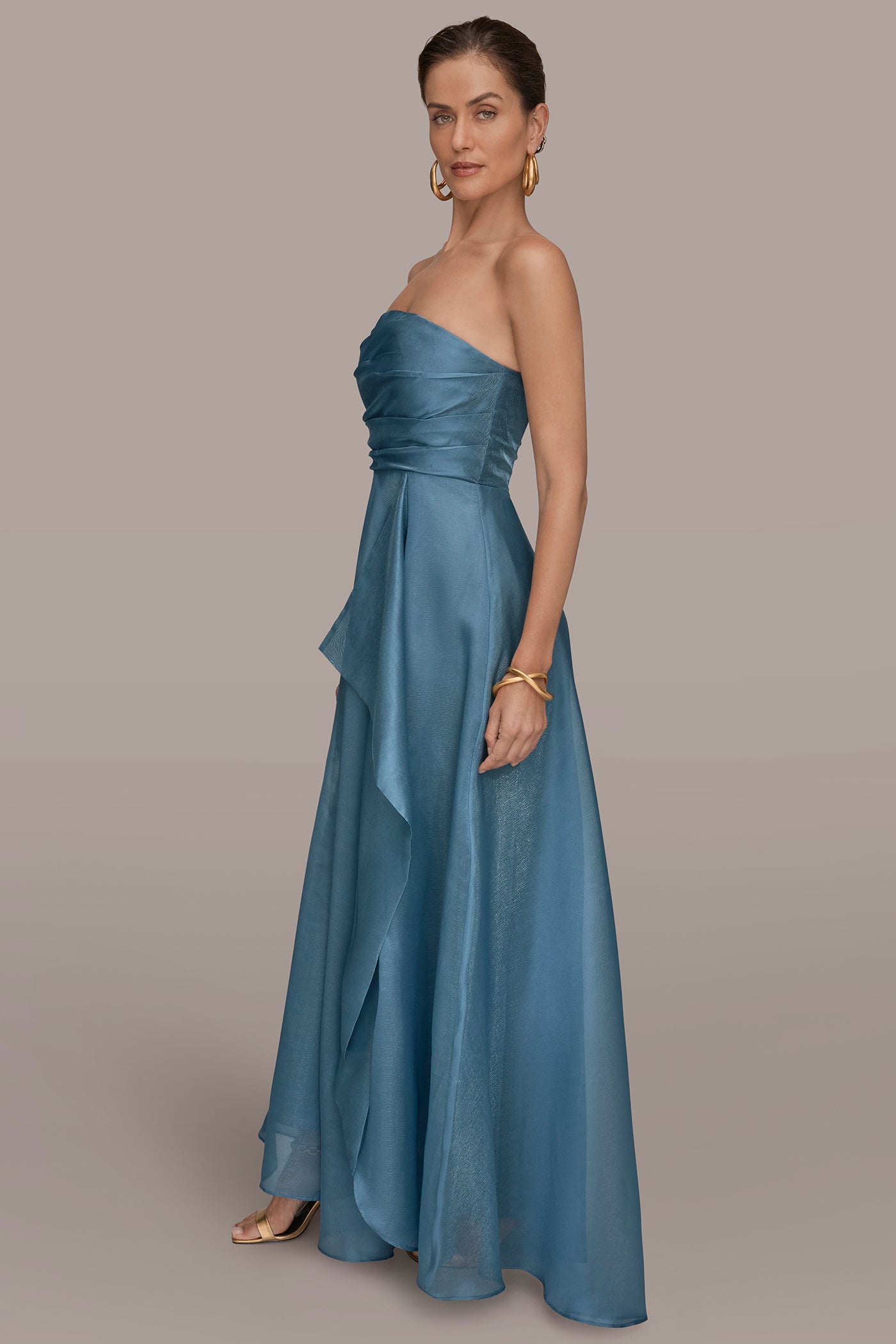 Strapless Ruffle A Line Gown | Gown | Donna Karan Strapless Ruffle A Line Gown | Gown | Donna Karan