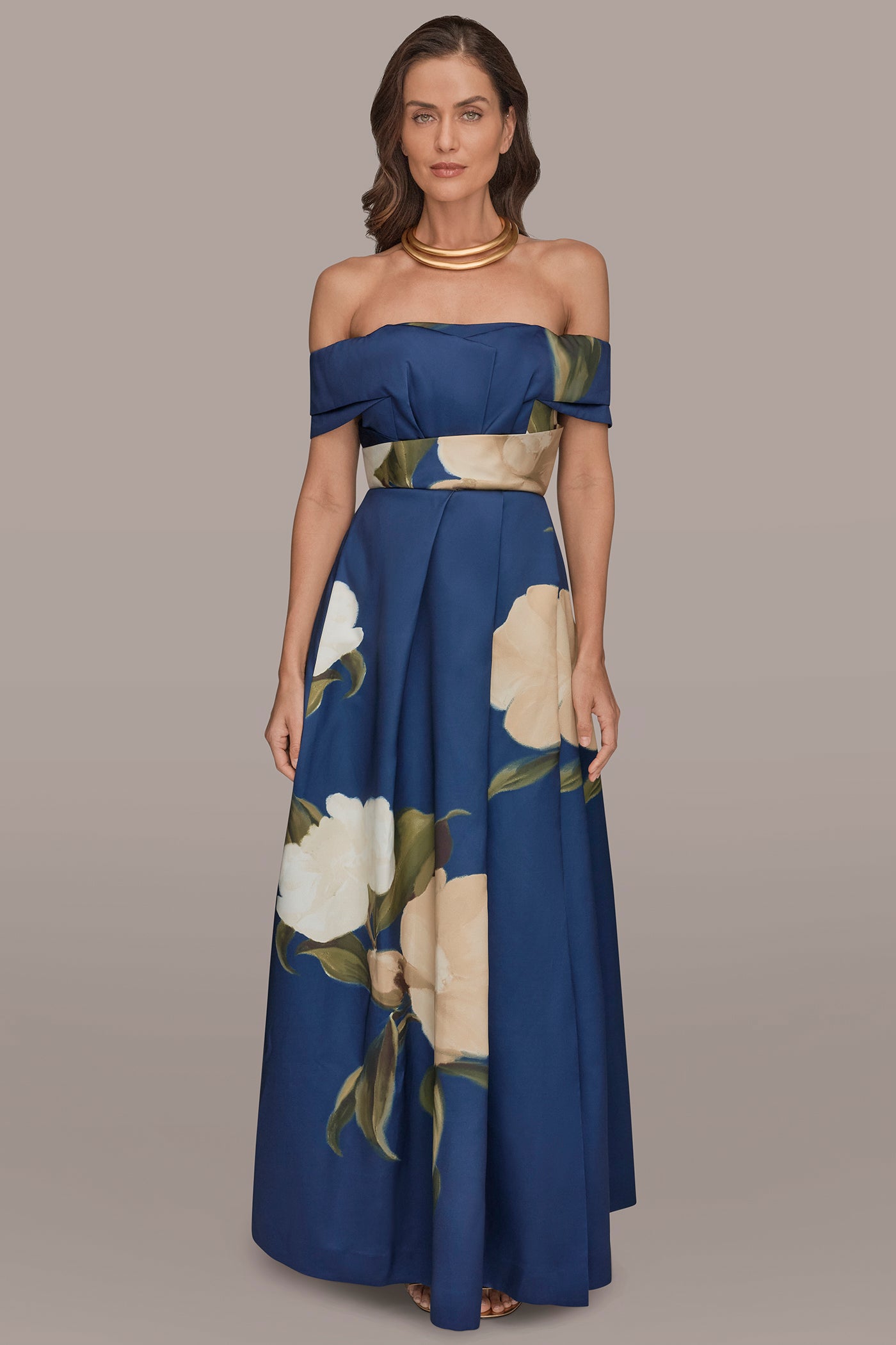 FLORAL OFF-SHOULDER BALL GOWN | View 1 | Dresses & Jumpsuits