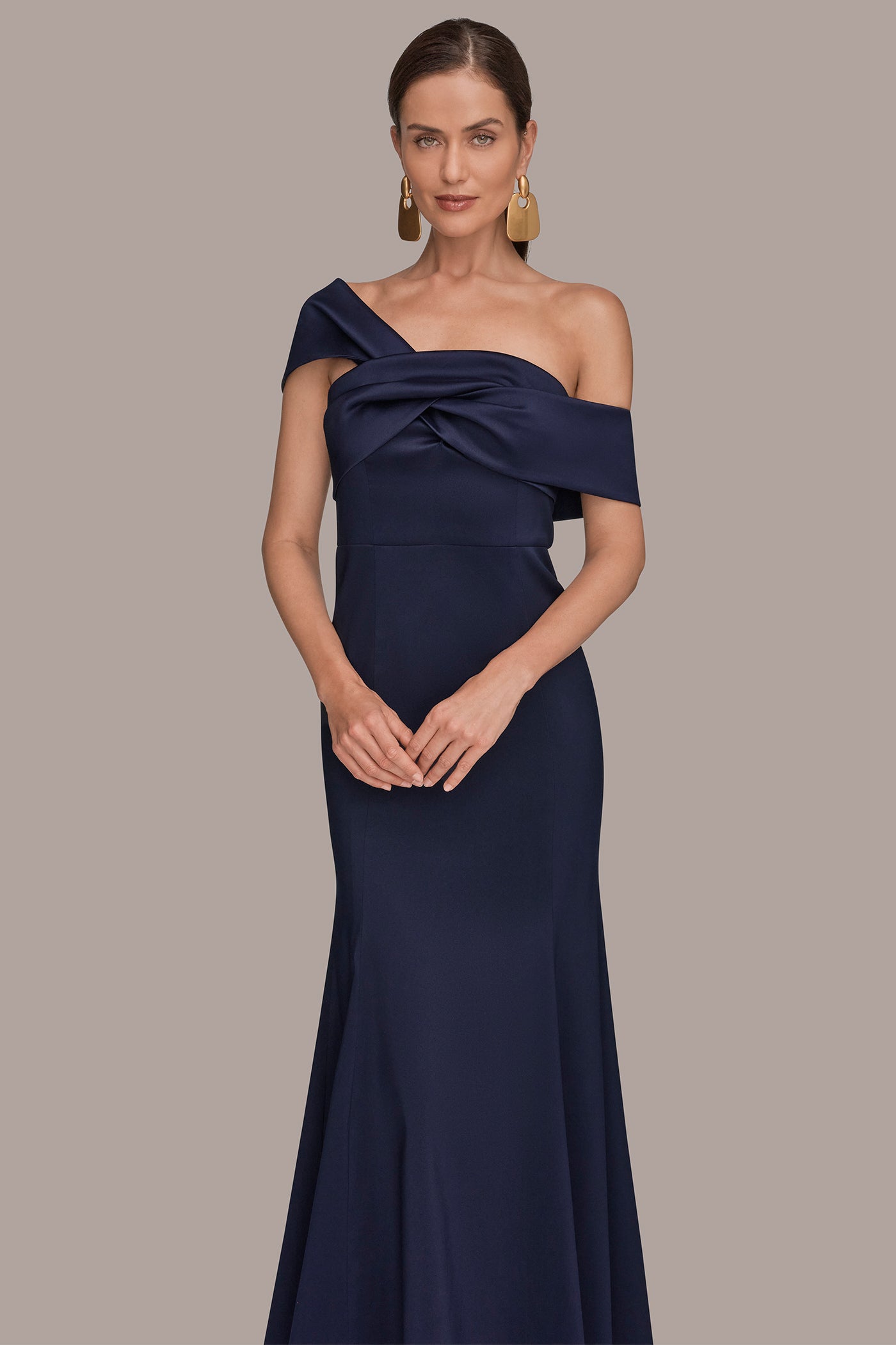 mikado silk evening dress Sequined and Silk Mikado A-line Dress Green / FR 52