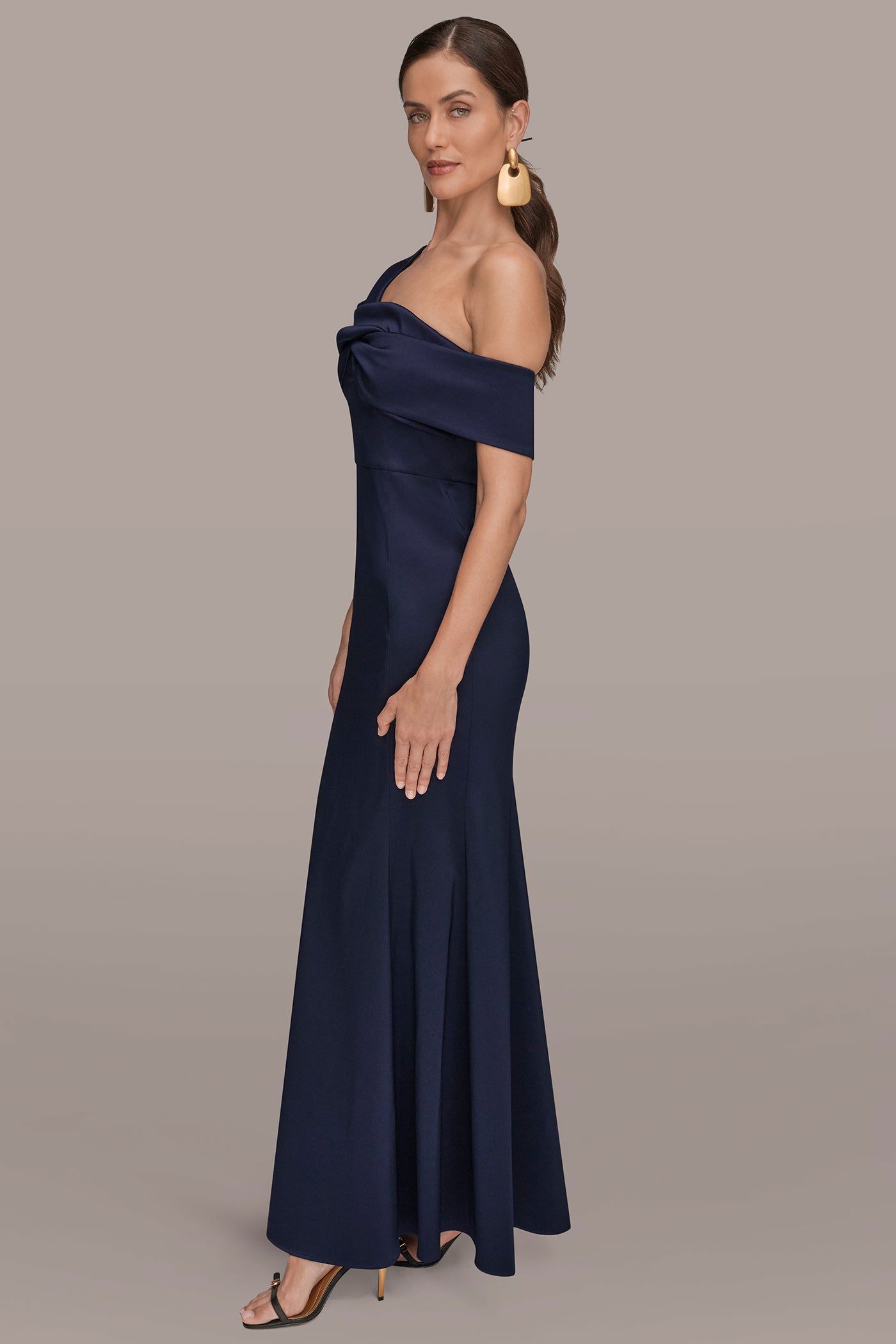 MIKADO OFF-THE-SHOULDER GOWN VIEW 3 | New Dresses