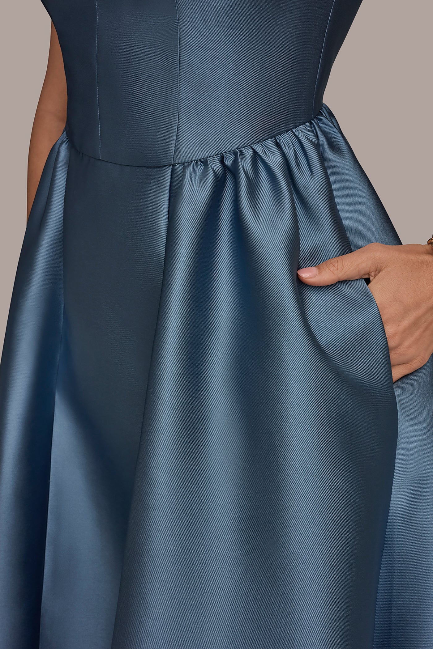 MIKADO SLEEVELESS FLORAL MIDI GOWN VIEW 6 | New Arrivals