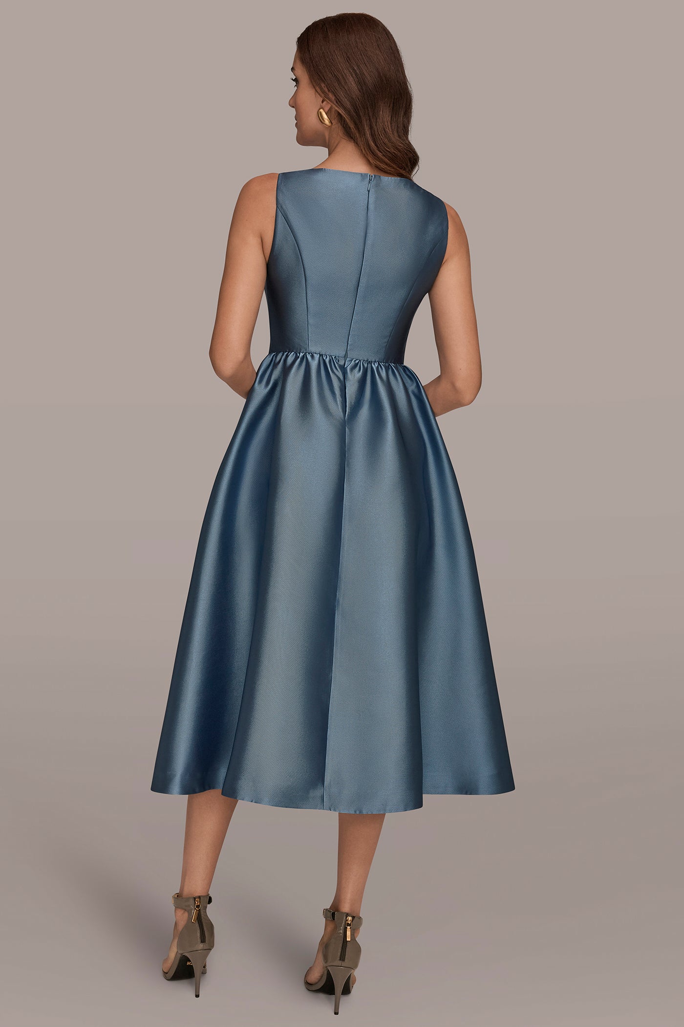 MIKADO SLEEVELESS FLORAL MIDI GOWN | View 2 | New Arrivals