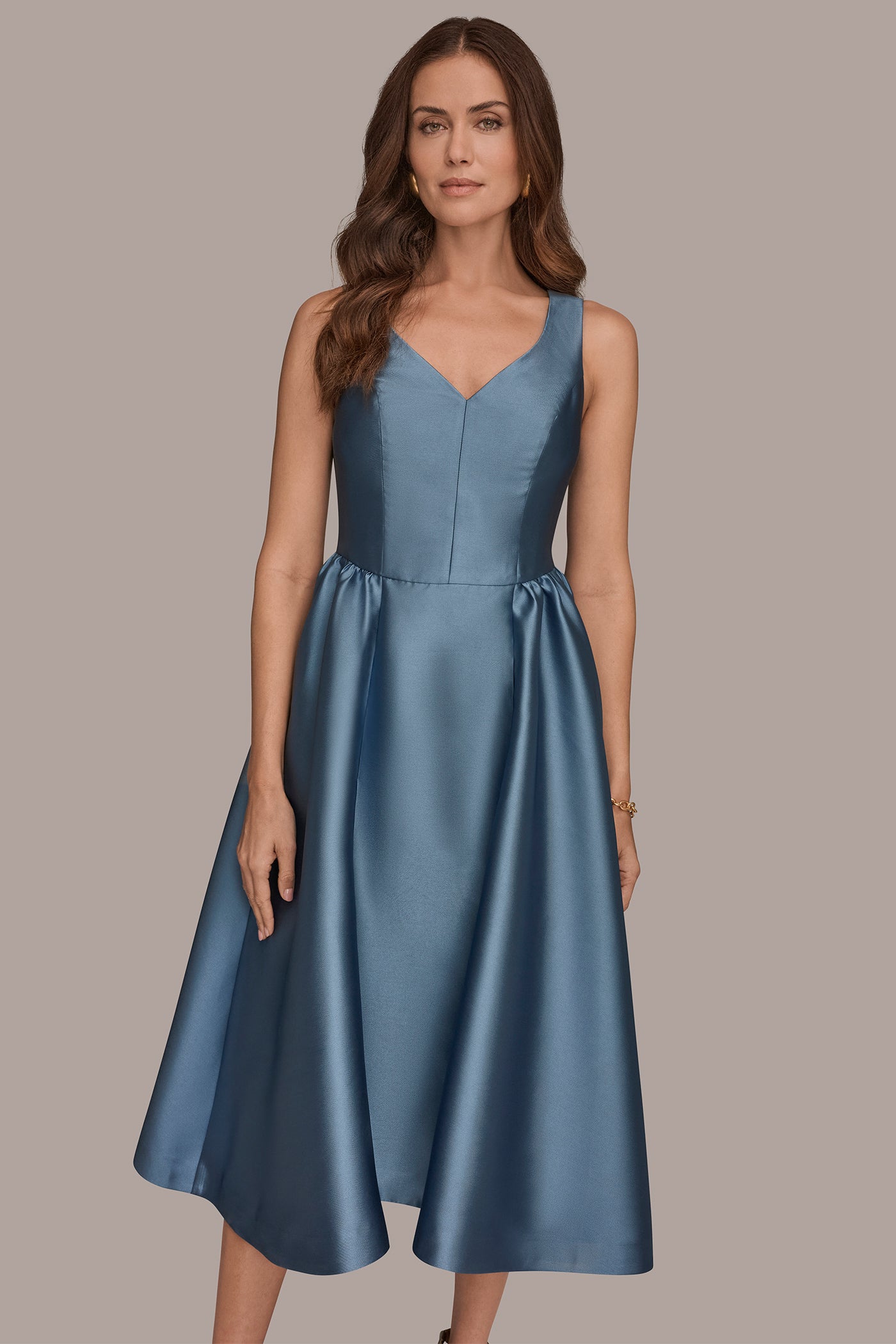 MIKADO SLEEVELESS FLORAL MIDI GOWN VIEW 4 | New Arrivals