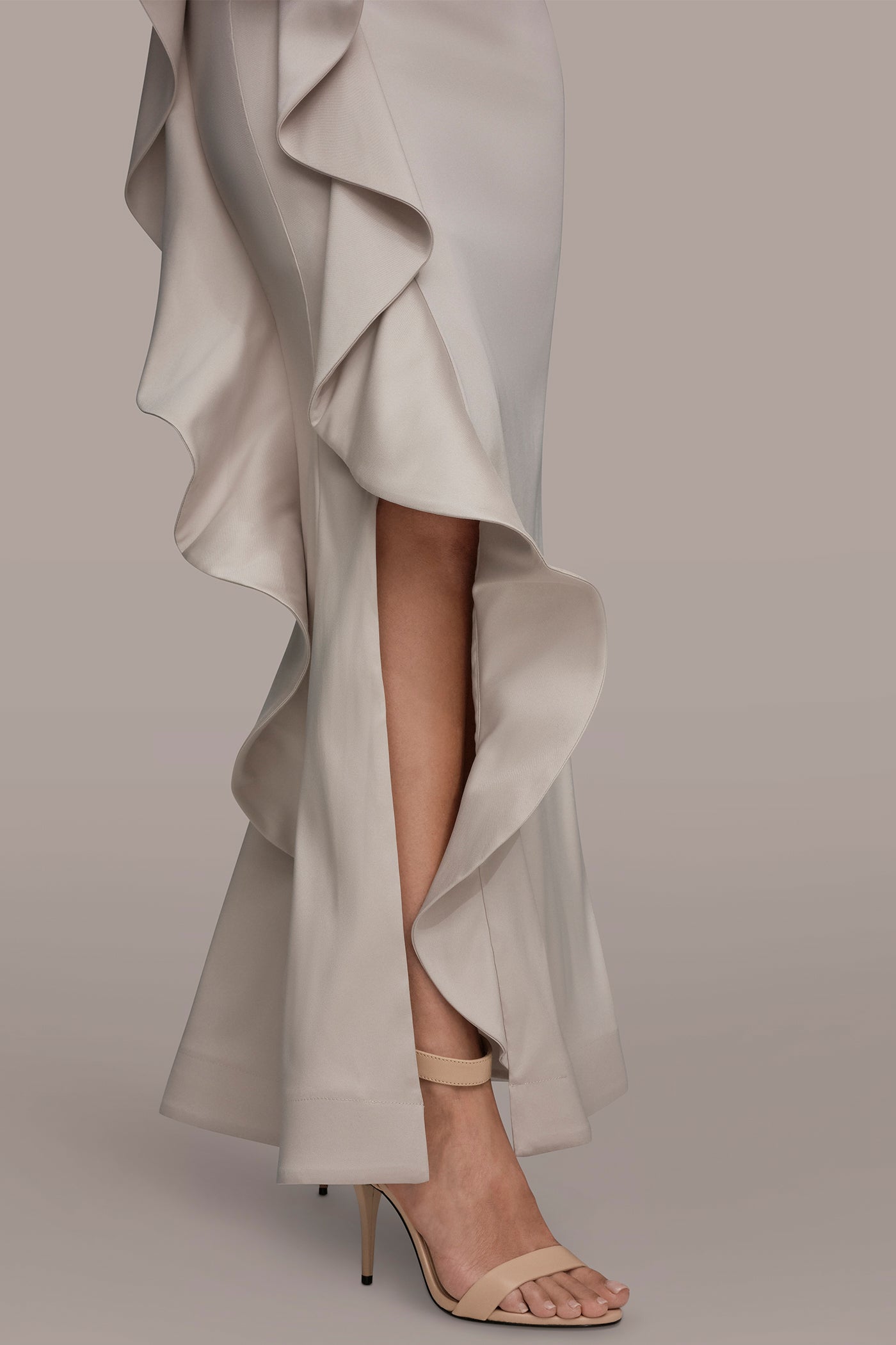 STRAPLESS SIDE RUFFLE GOWN VIEW 5 | Dresses & Jumpsuits