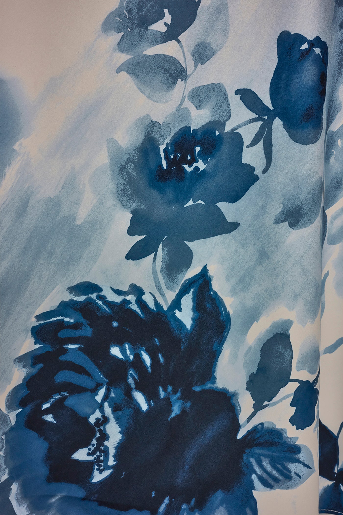 SATIN SLEEVELESS FLORAL MIDI A-LINE DRESS VIEW 5 | New Dresses