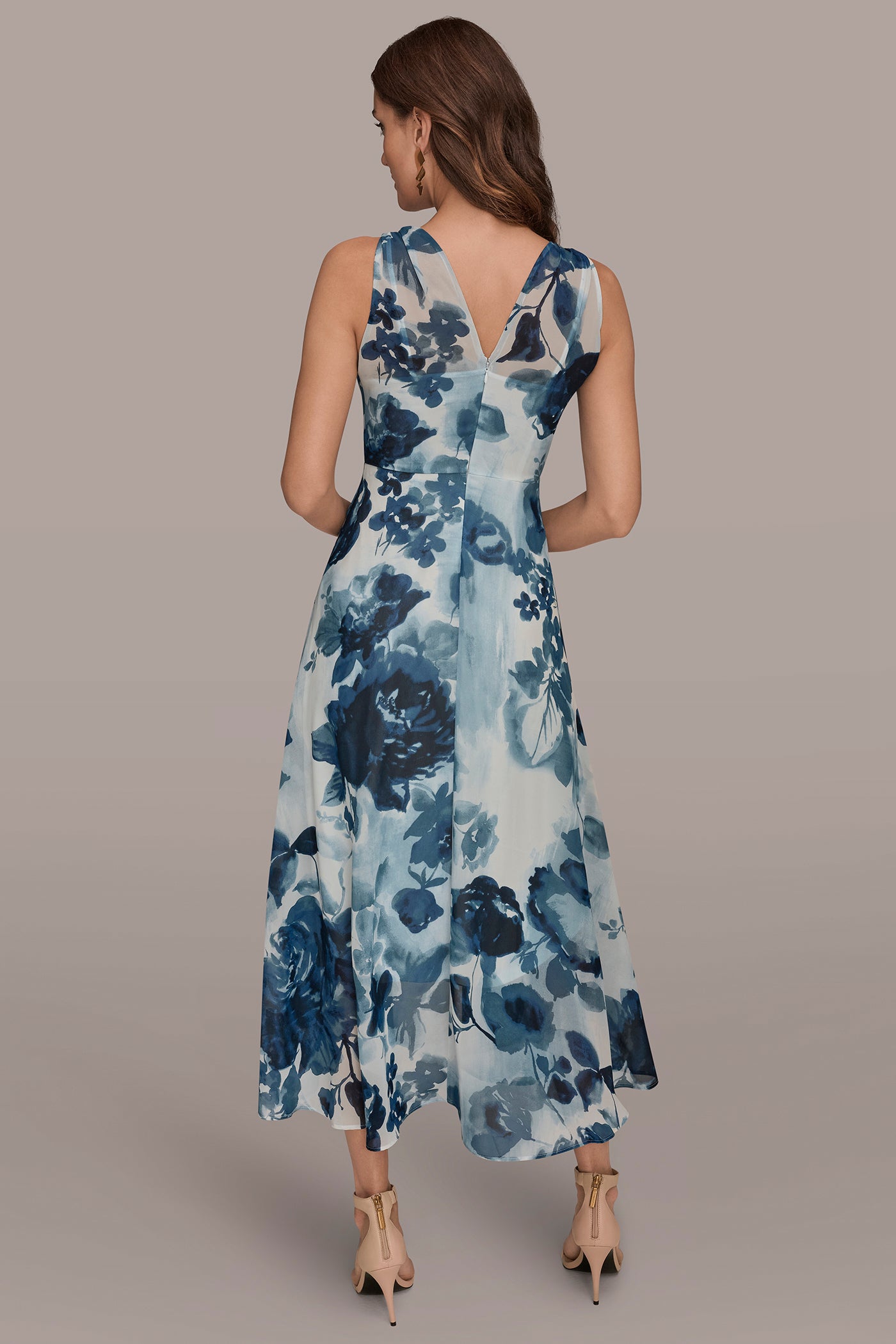 FLORAL FAUX WRAP A-LINE MIDI | View 2 | Dresses & Jumpsuits