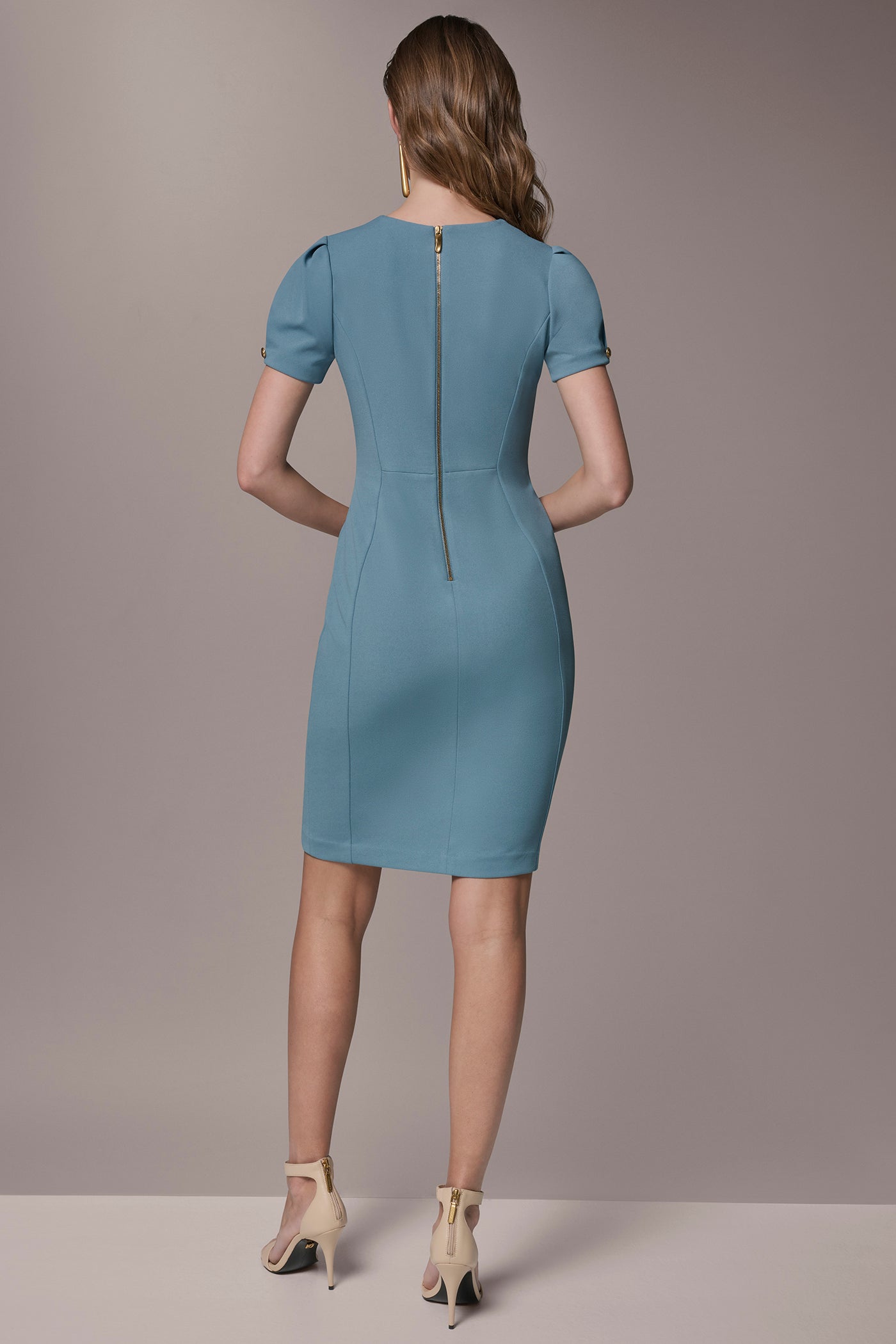 PUFF SLEEVE SHEATH DRESS | View 2 | New clothing