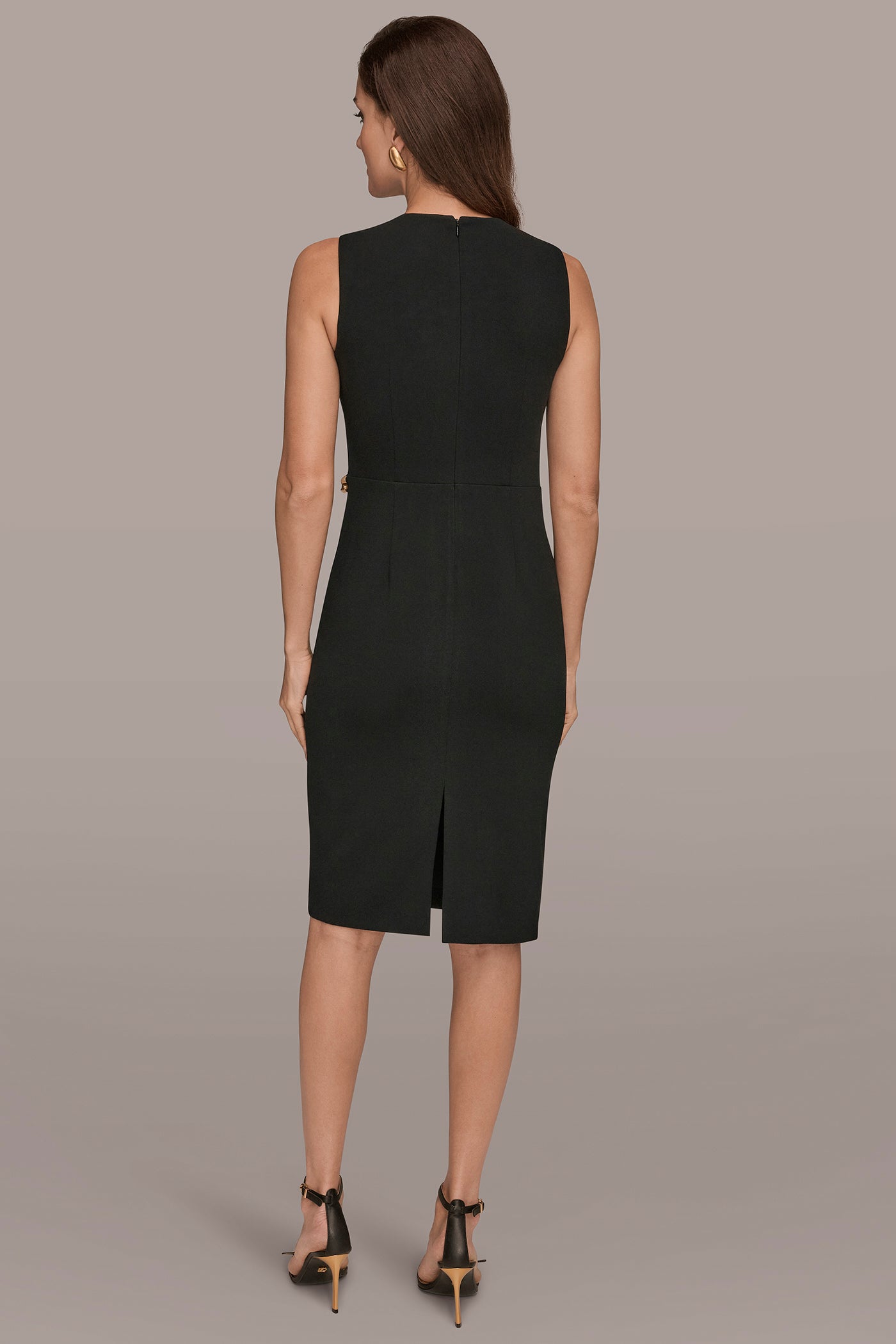 SLEEVELESS PLEATED MIDI SHEATH DRESS | View 2 | New Dresses