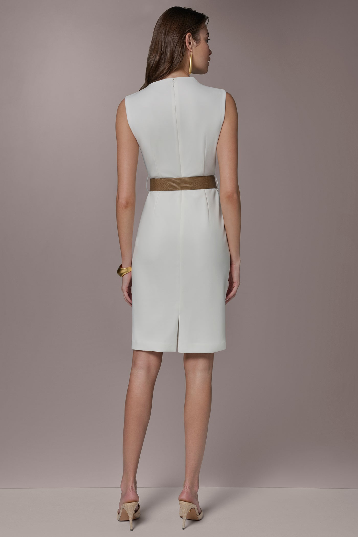 SLEEVELESS ASYMMETRIC MIDI SHEATH DRESS | View 2 | New Dresses
