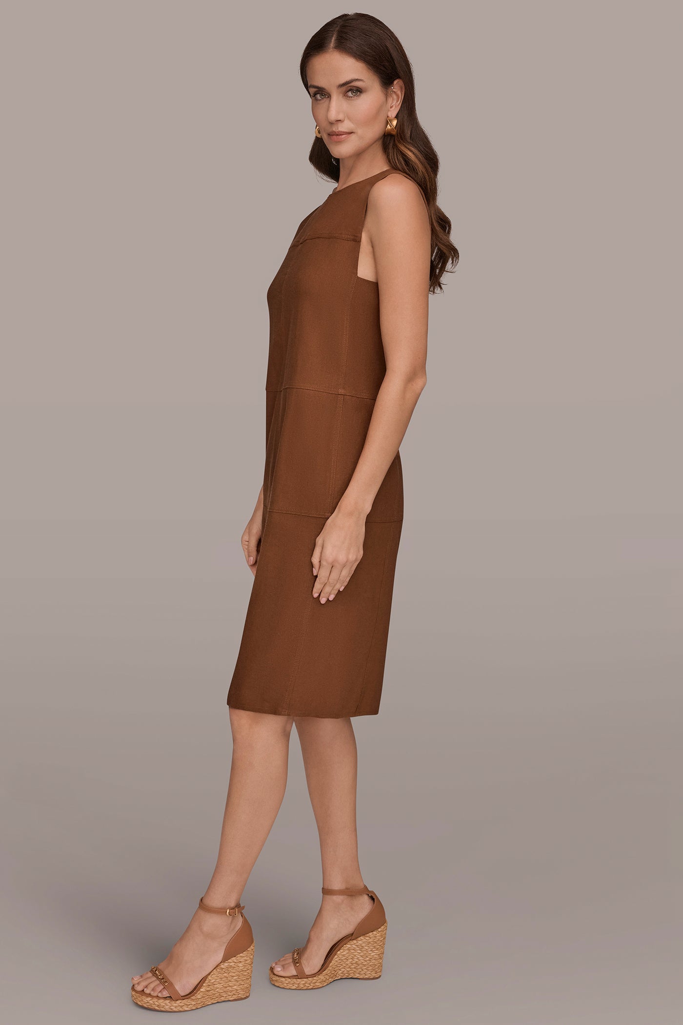 linen blend sleeveless shift dress Time and Tru Women's Linen Blend Shift Dress, Sizes Xs-xxxl, Black
