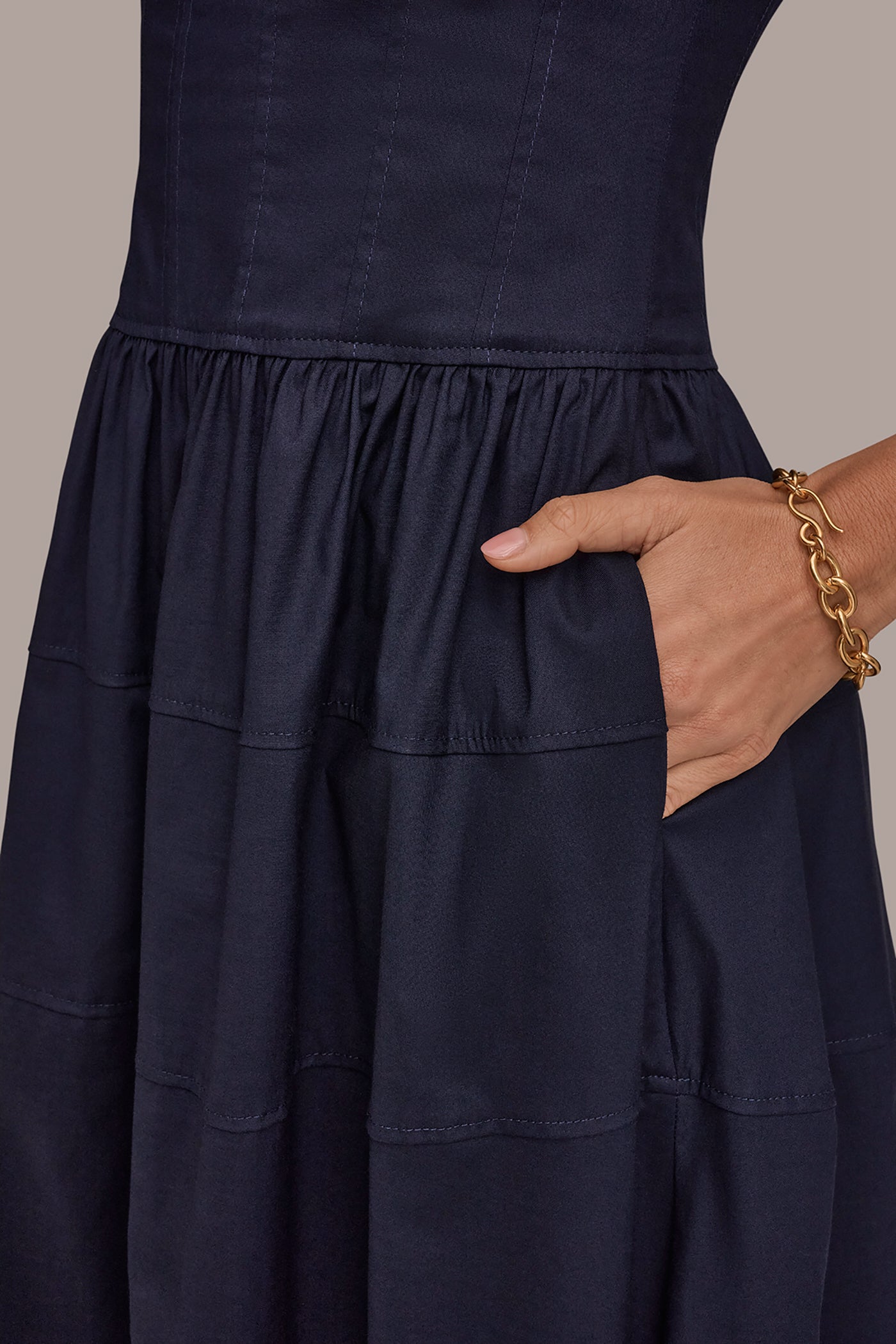 CORSET WAIST A LINE MIDI DRESS VIEW 5 | Dresses & Jumpsuits