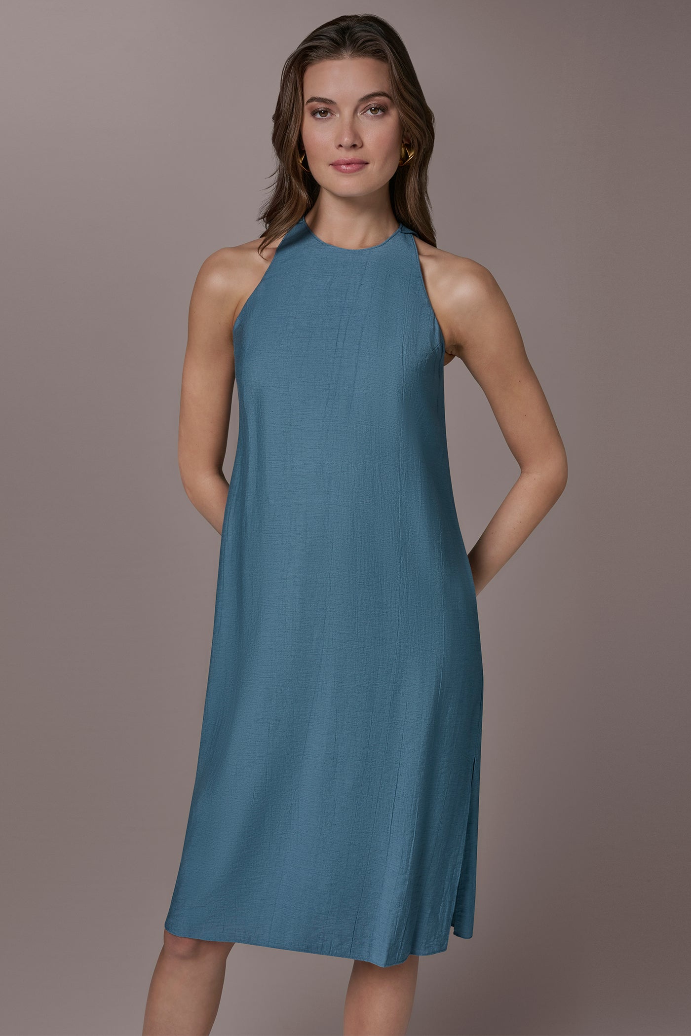 JEWEL-NECK MIDI DRESS VIEW 7 | New clothing