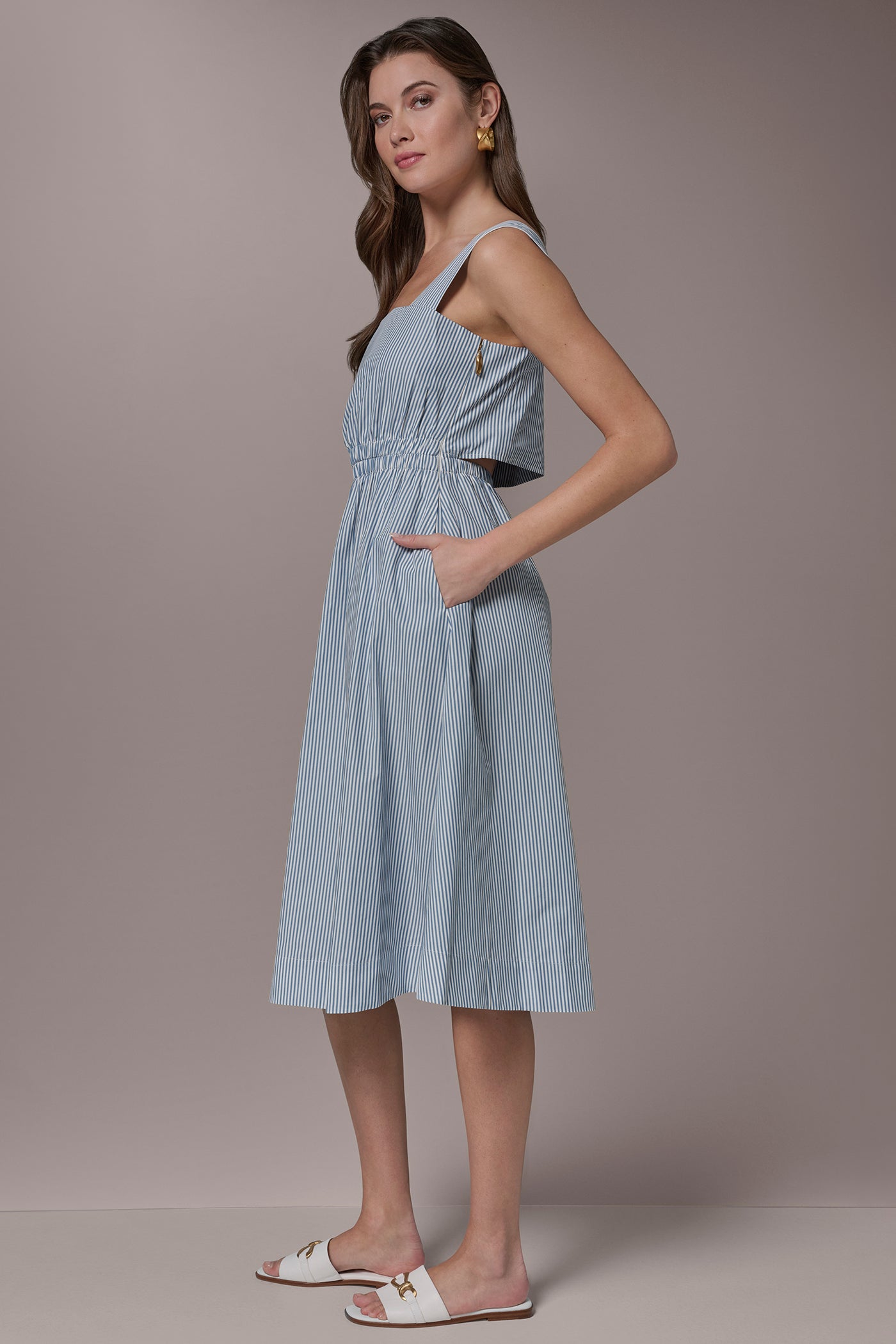 MIDI FIT-AND-FLARE DRESS VIEW 3 | Dresses & Jumpsuits