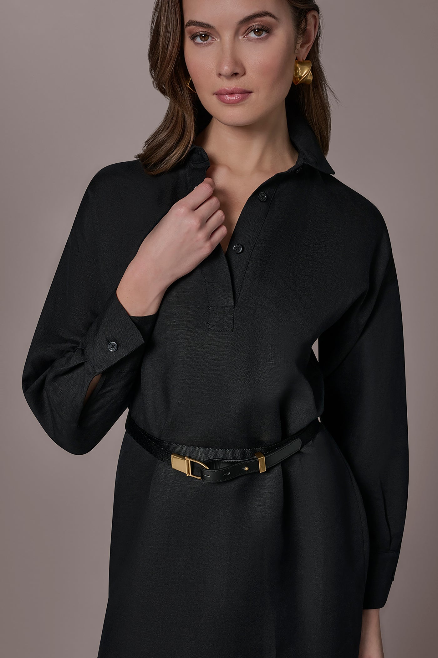 LINEN-BLEND SHIRT DRESS VIEW 4 | Dresses & Jumpsuits