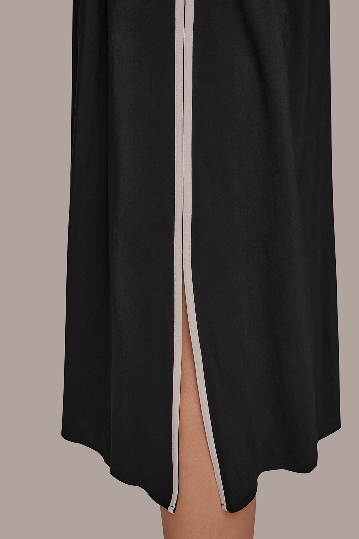 CAP-SLEEVE PIPED MIDI A-LINE DRESS VIEW 5 | New Dresses