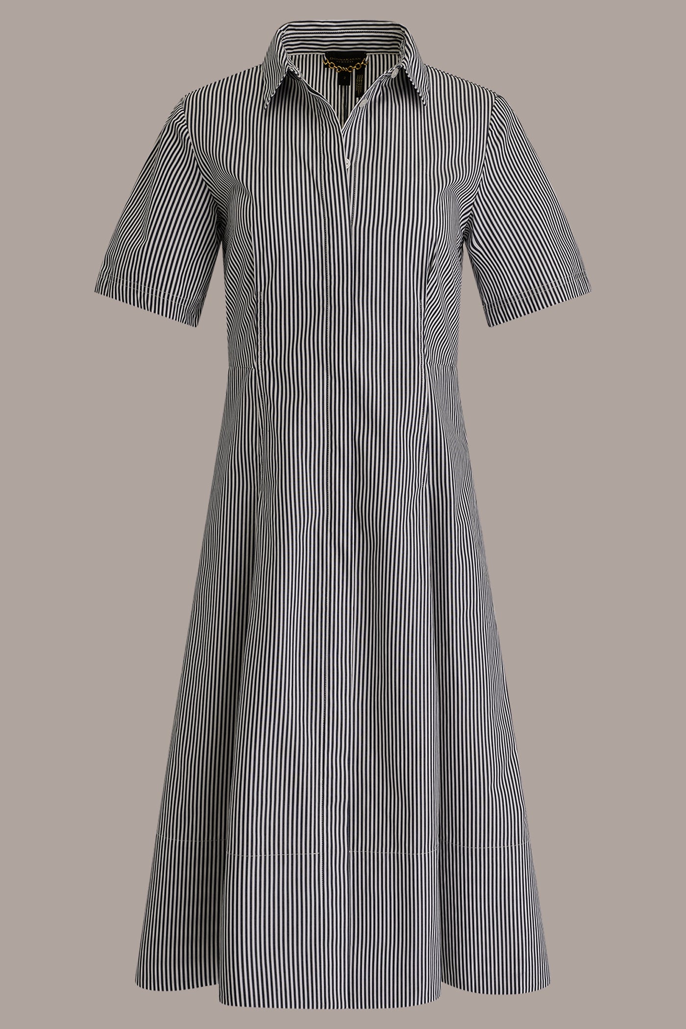 COTTON-POPLIN STRIPED MIDI SHIRT DRESS VIEW 7 | New Arrivals