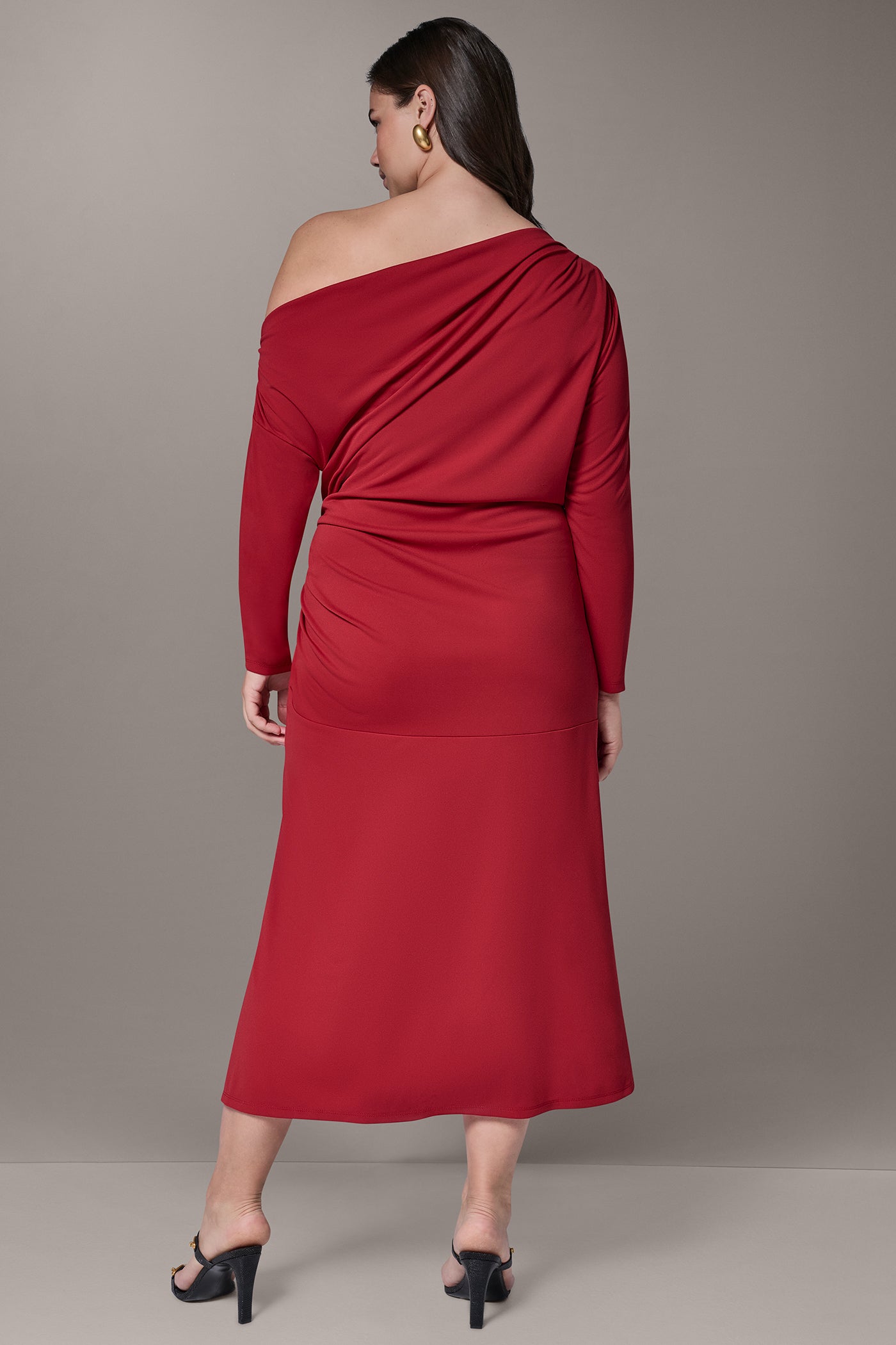 ASYMMETRIC OFF THE SHOULDER MAXI DRESS VIEW 8 | VIP Promo