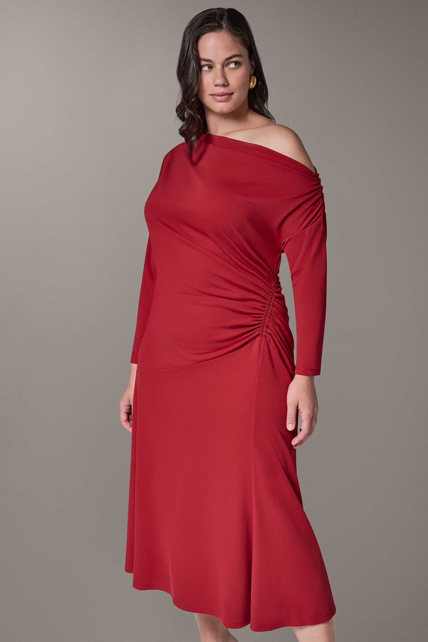 ASYMMETRIC OFF THE SHOULDER MAXI DRESS VIEW 13 | VIP Promo