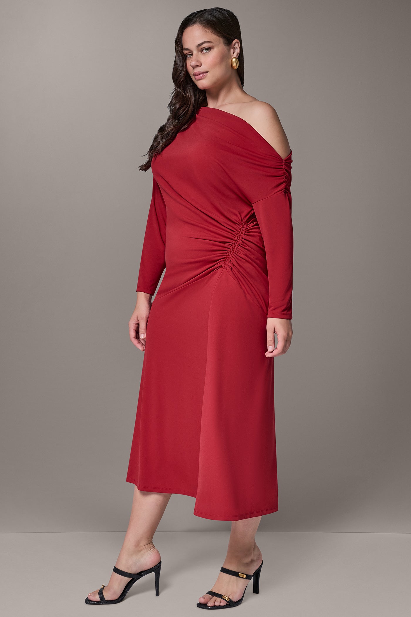 ASYMMETRIC OFF THE SHOULDER MAXI DRESS VIEW 9 | VIP Promo
